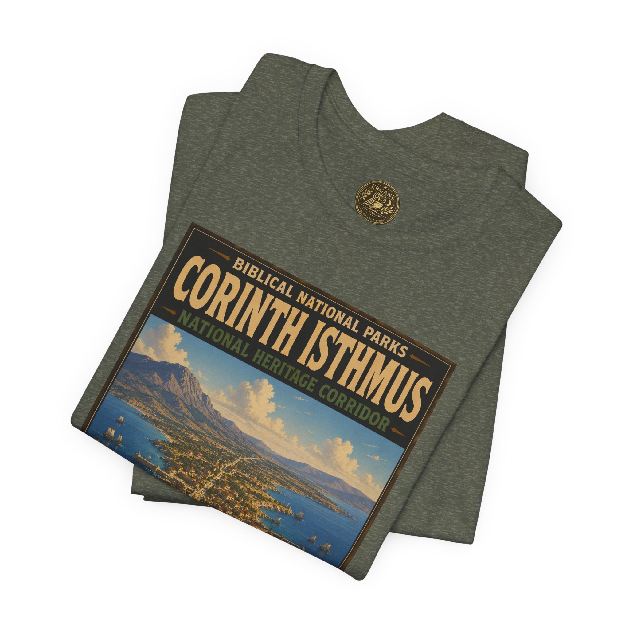 Biblical National Parks Collection VIII- The Apostles' Trails #047/049 | Acts 18 | Vintage nature poster Tee | Biblical national parks graphic shirt