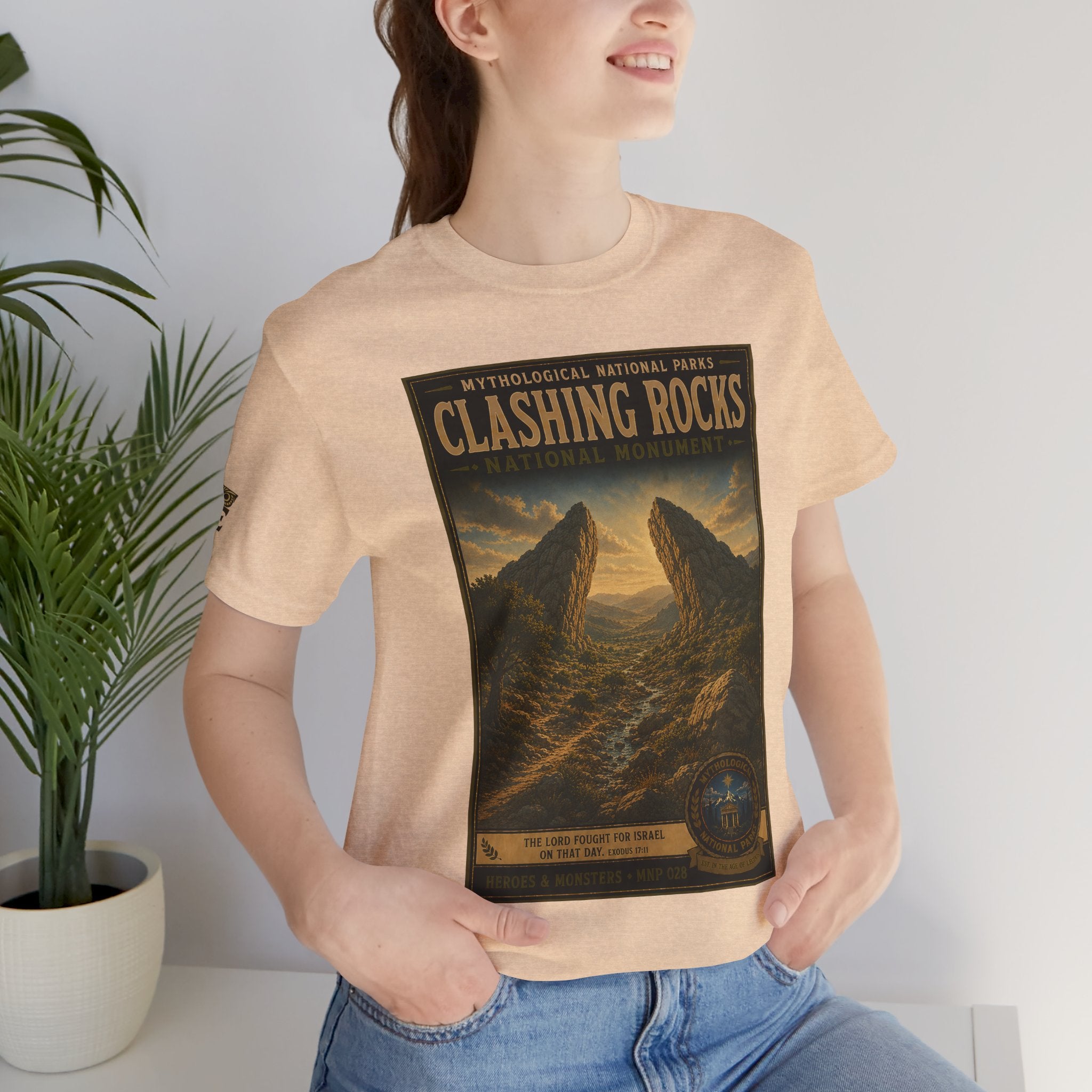 Mythological National Parks Collection III- #028-028 - Heros & Monsters | Vintage nature poster Tee | Mythological National Parks graphic shirt