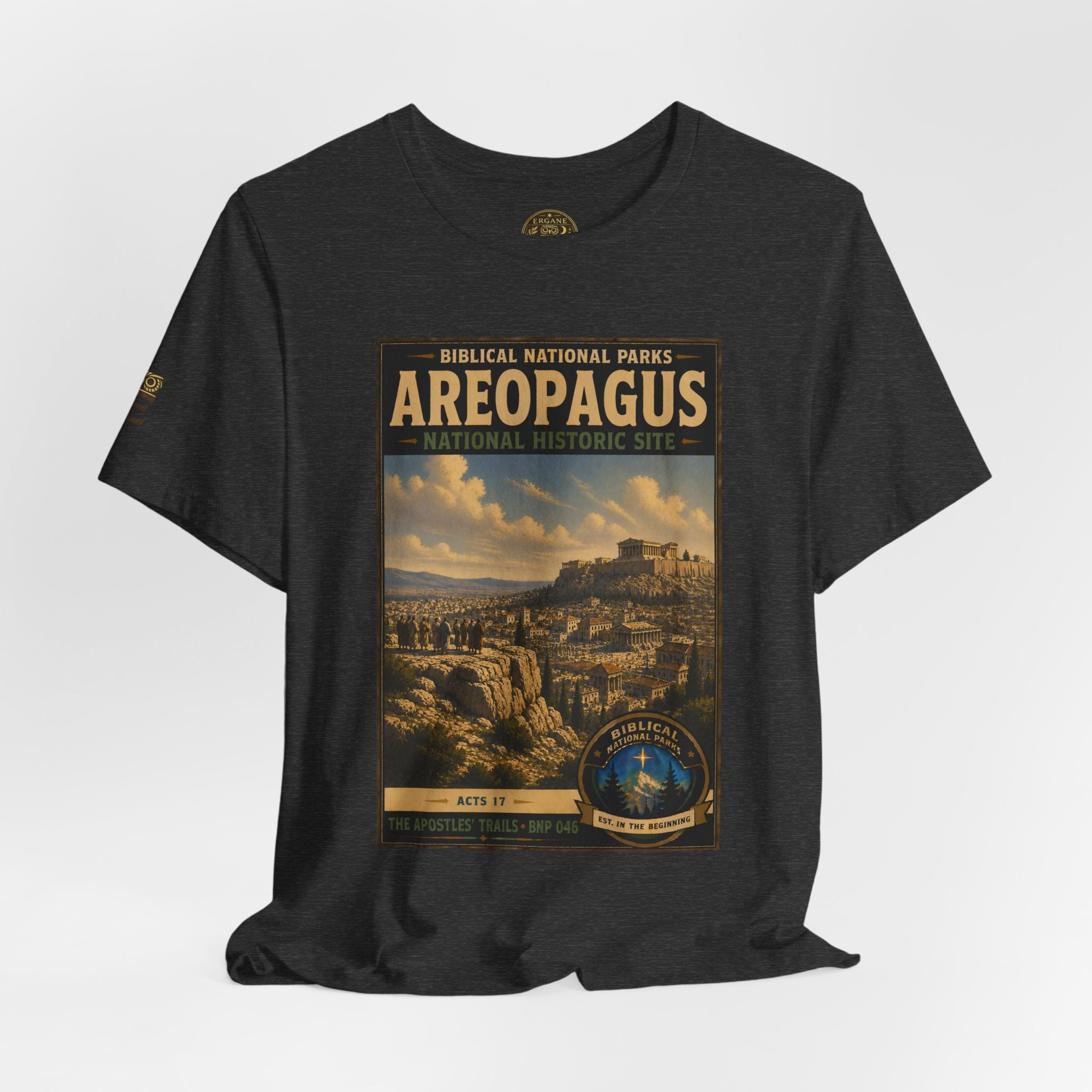 Biblical National Parks Collection VIII- The Apostles' Trails #046/049 | Acts 17 | Vintage nature poster Tee | Biblical national parks graphic shirt