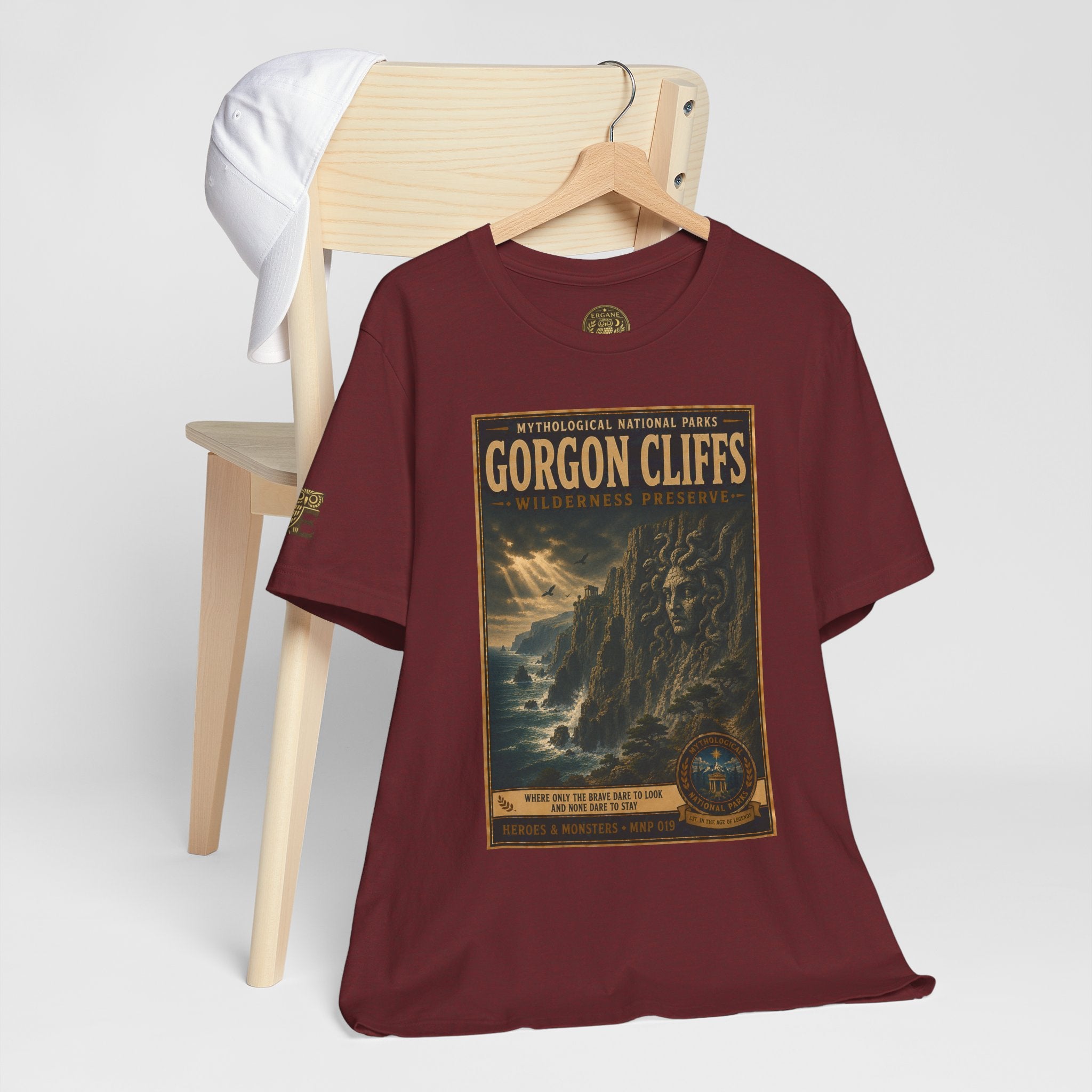 Mythological National Parks Collection III- #019-028 - Heros & Monsters | Vintage nature poster Tee | Mythological National Parks graphic shirt