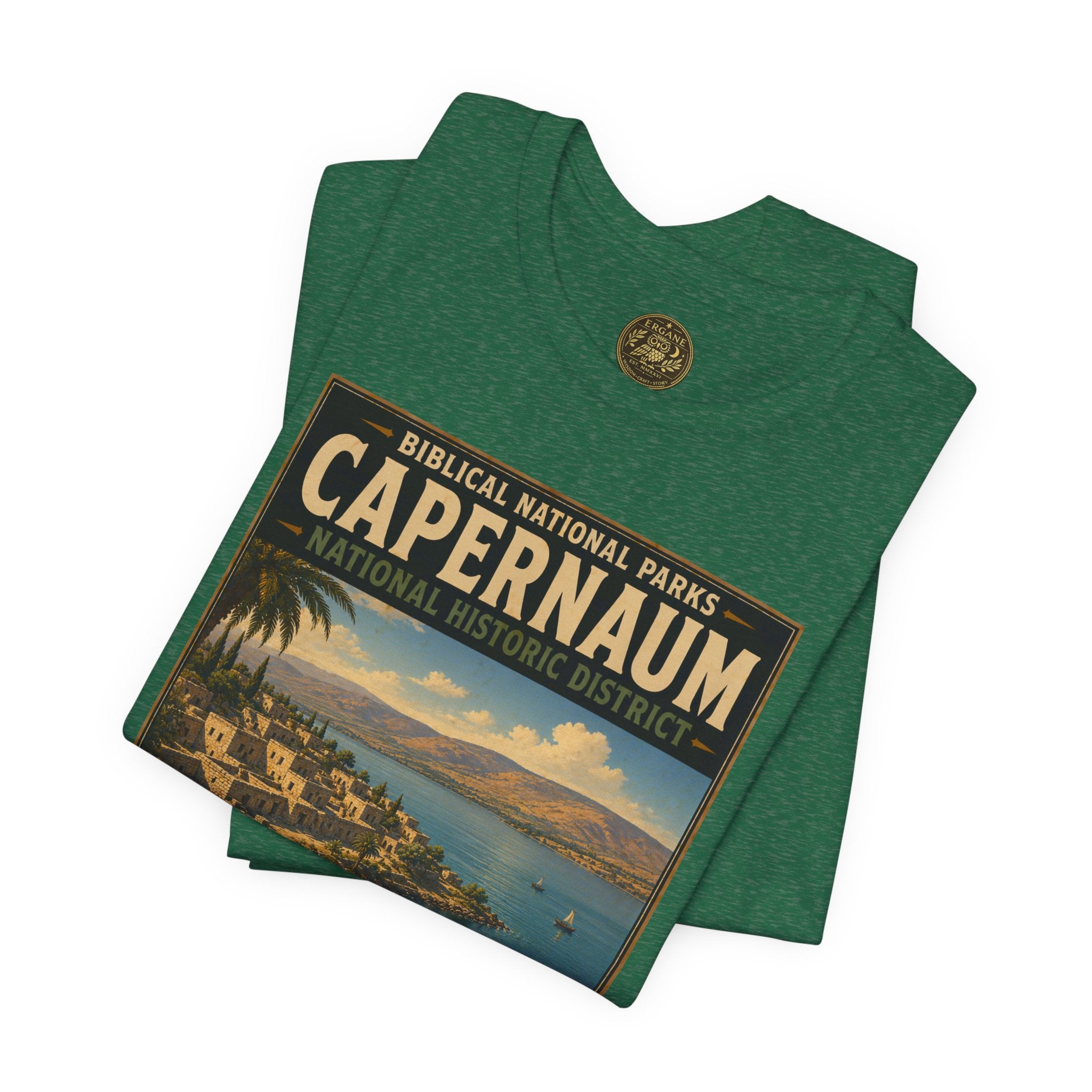 Biblical National Parks Collection VI- Galilee #032/035 Matthew 4 & Mark 1-2 | Vintage nature poster Tee | Biblical national parks graphic shirt