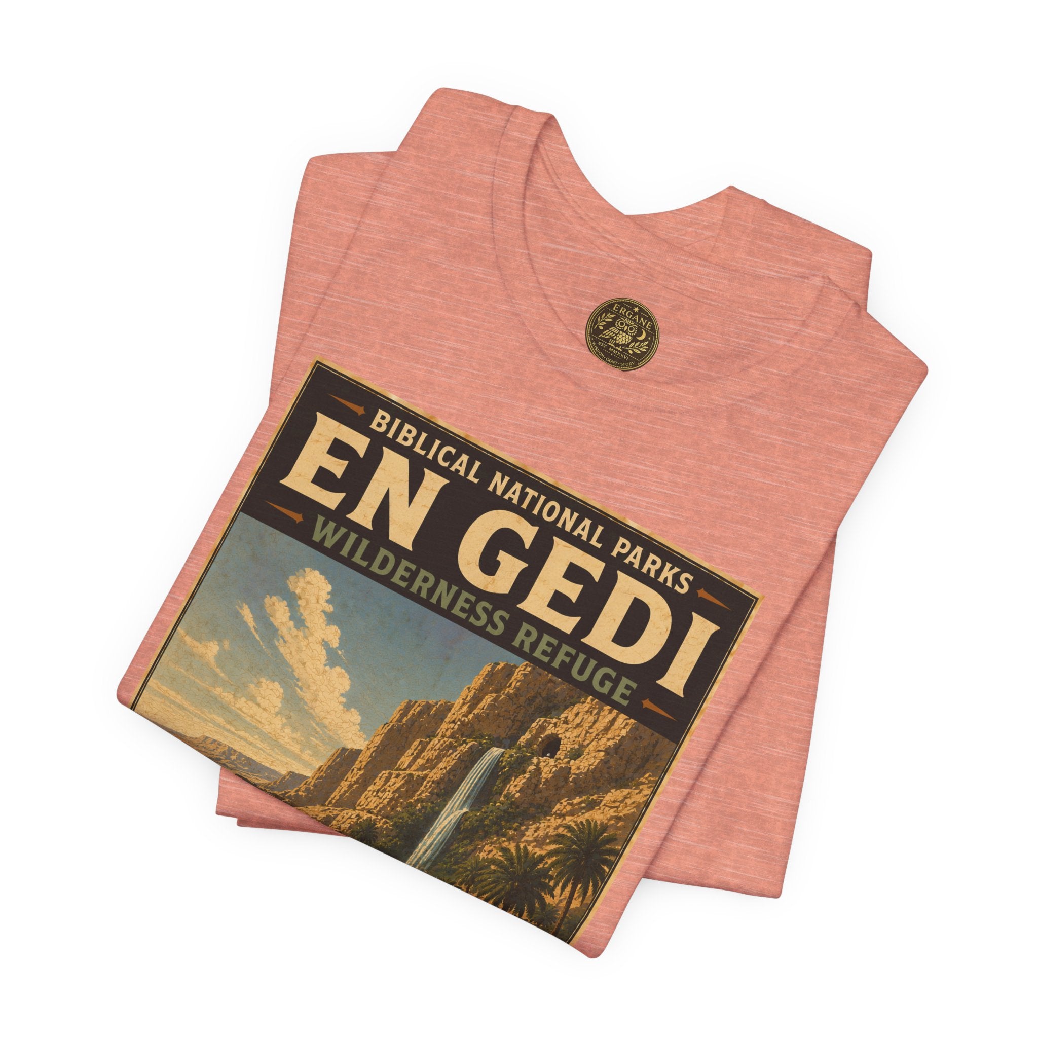 Biblical National Parks Collection IV- Heros & Battlefields #022/023 1 Samuel 23-24 | Vintage nature poster Tee | Biblical national parks graphic shirt