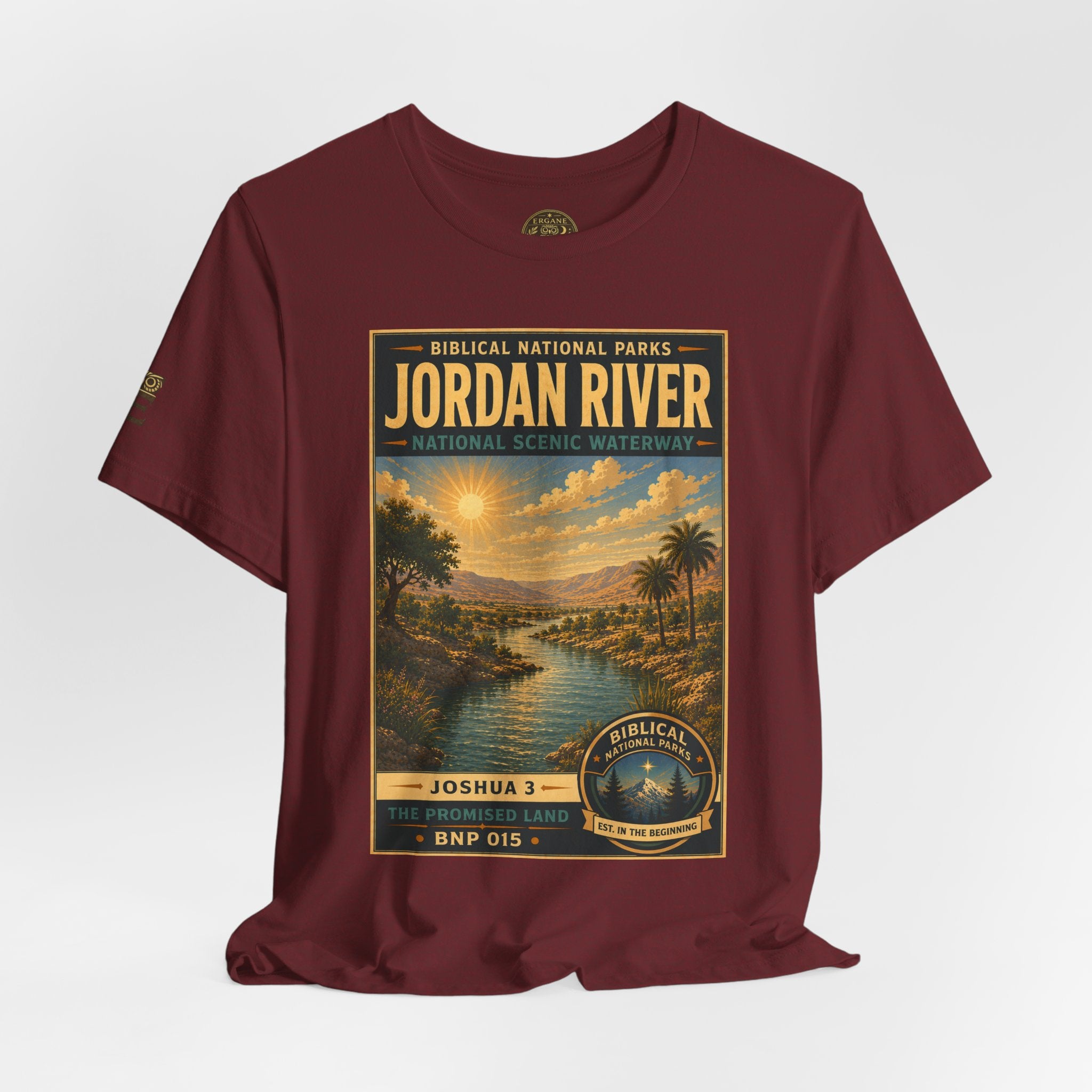 Biblical National Parks Collection III- The Promised Land #015/018 Joshua 3 | Vintage nature poster Tee | Biblical national parks graphic shirt