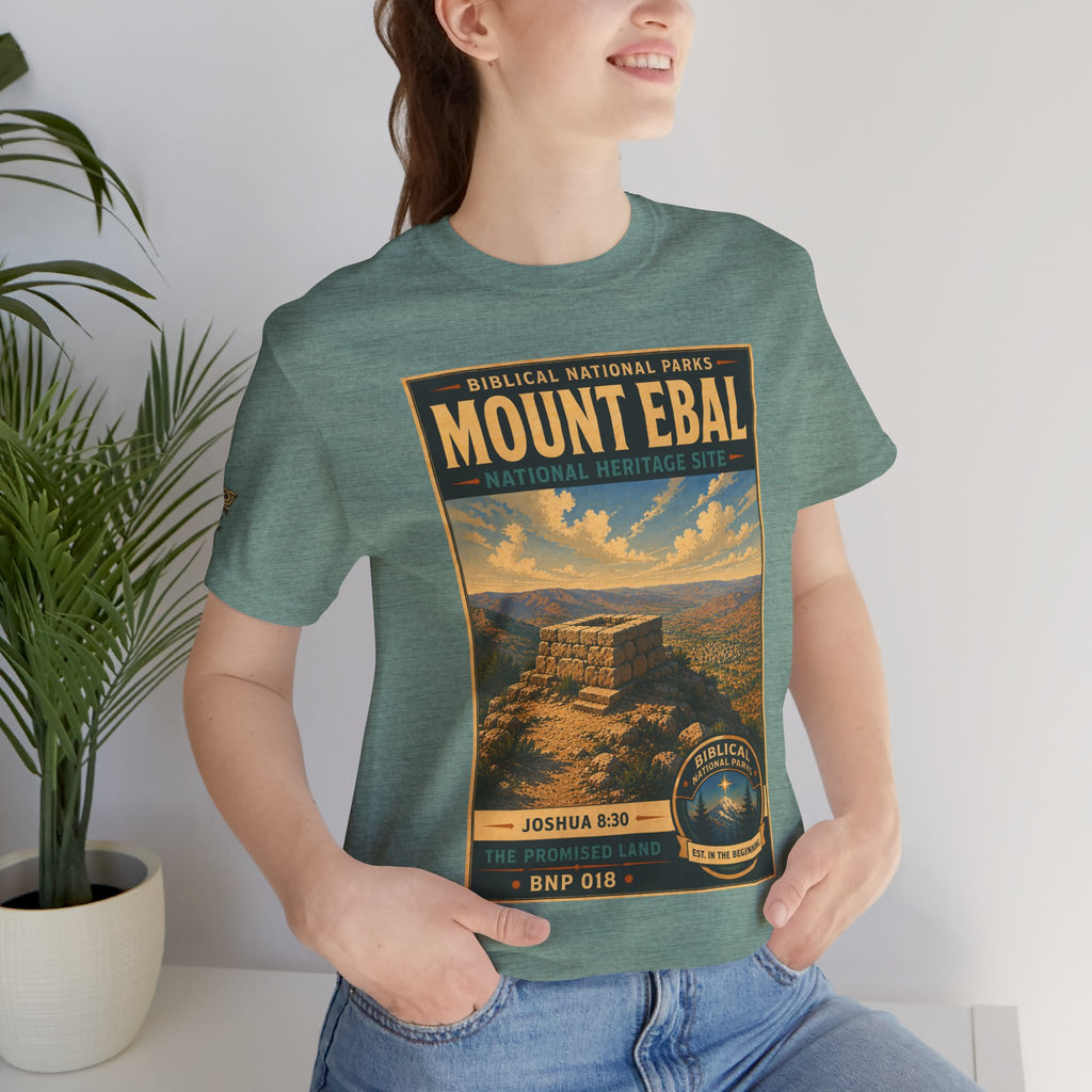 Biblical National Parks Collection III- The Promised Land #018/018 Joshua 8: 30 | Vintage nature poster Tee | Biblical national parks graphic shirt