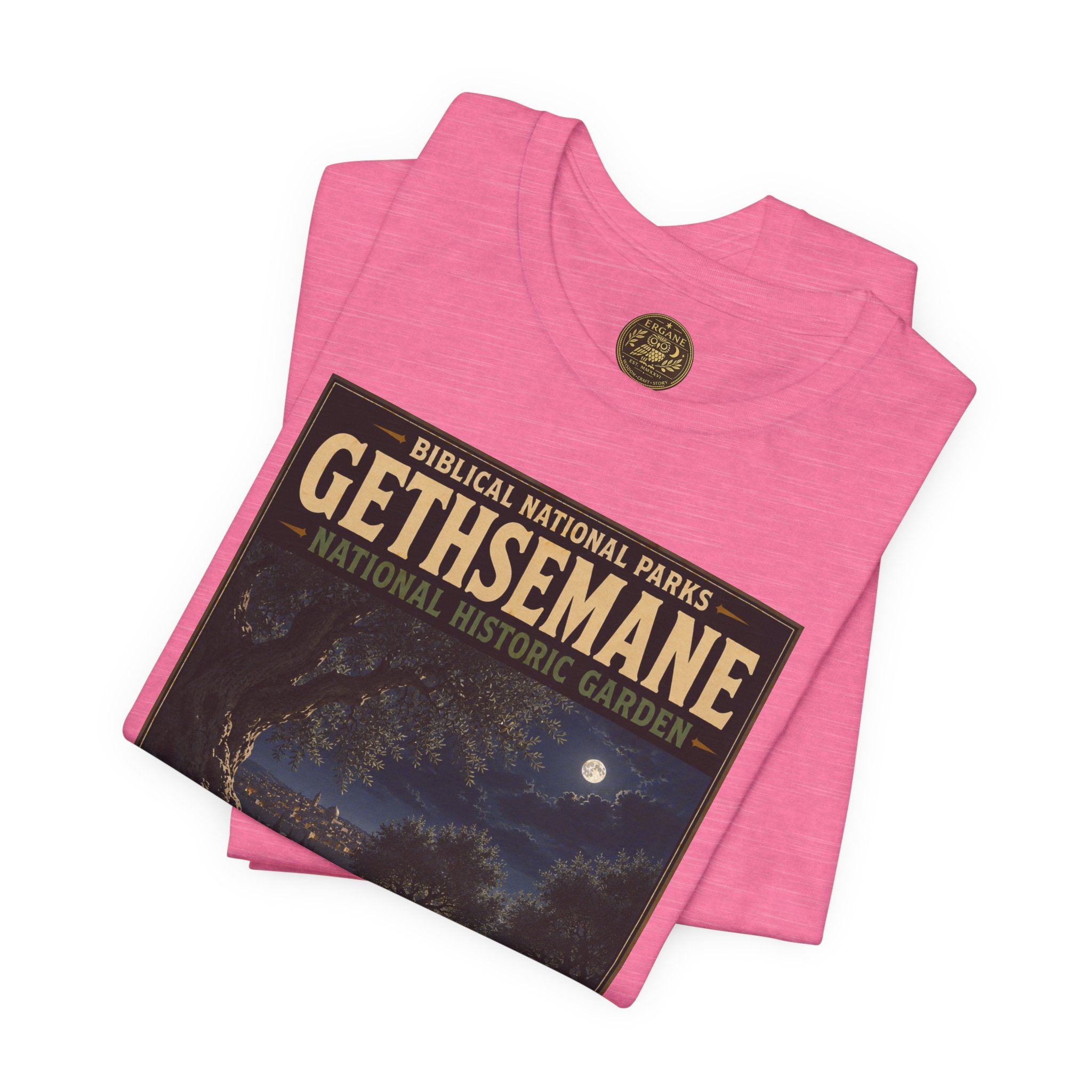 Biblical National Parks Collection VII- The Holy Week #038/041 | Matthew 26: 36-46 | Vintage nature poster Tee | Biblical national parks graphic shirt