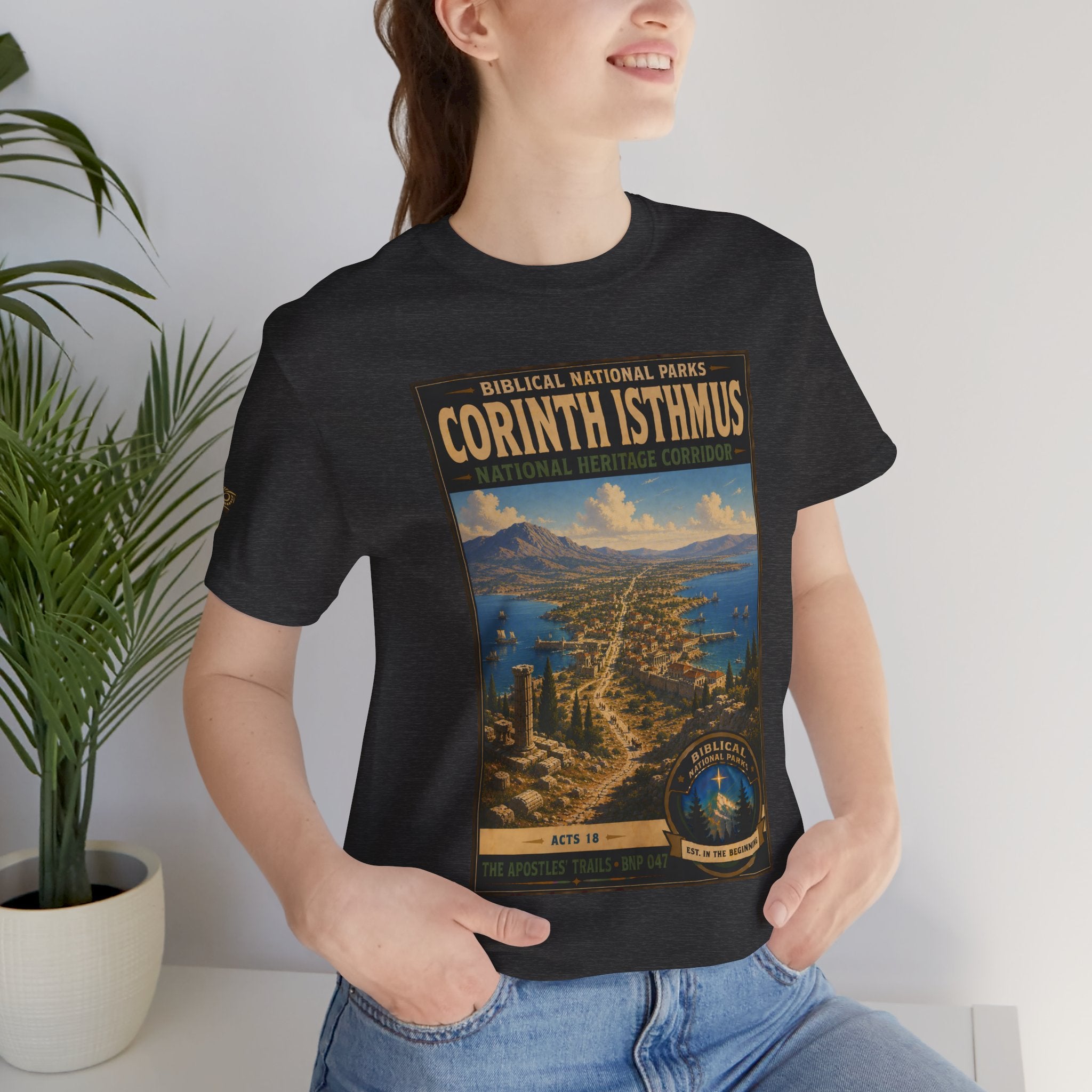 Biblical National Parks Collection VIII- The Apostles' Trails #047/049 | Acts 18 | Vintage nature poster Tee | Biblical national parks graphic shirt