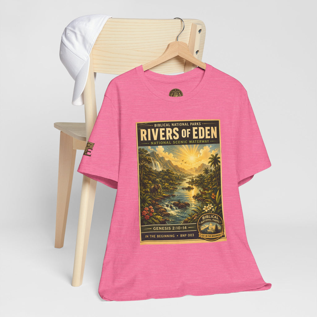 Biblical National Parks Collection I- In The Beginning #003/006 Genesis 2:10-14 | Vintage nature poster Tee | Biblical national parks graphic shirt