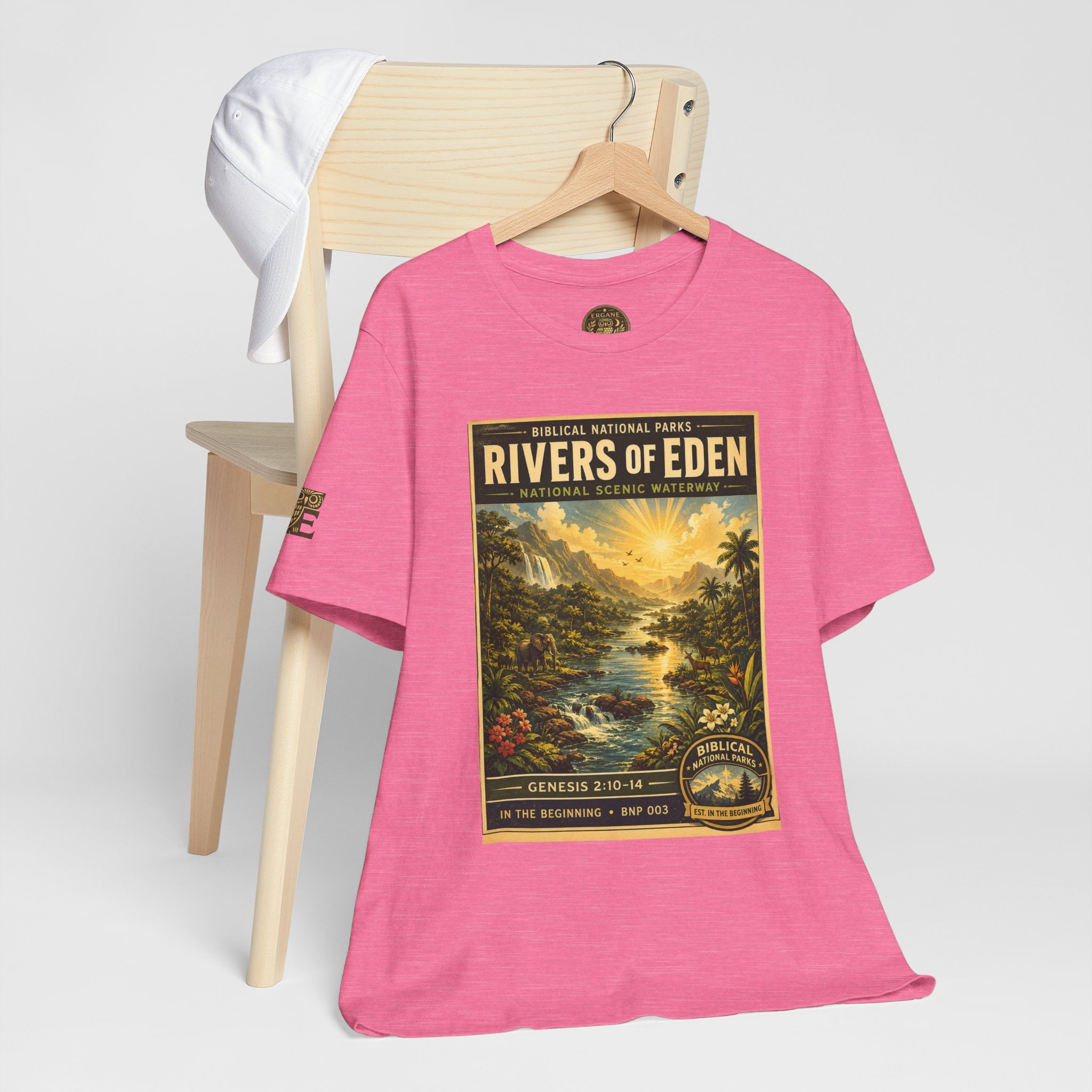 Biblical National Parks Collection I- In The Beginning #003/006 Genesis 2:10-14 | Vintage nature poster Tee | Biblical national parks graphic shirt