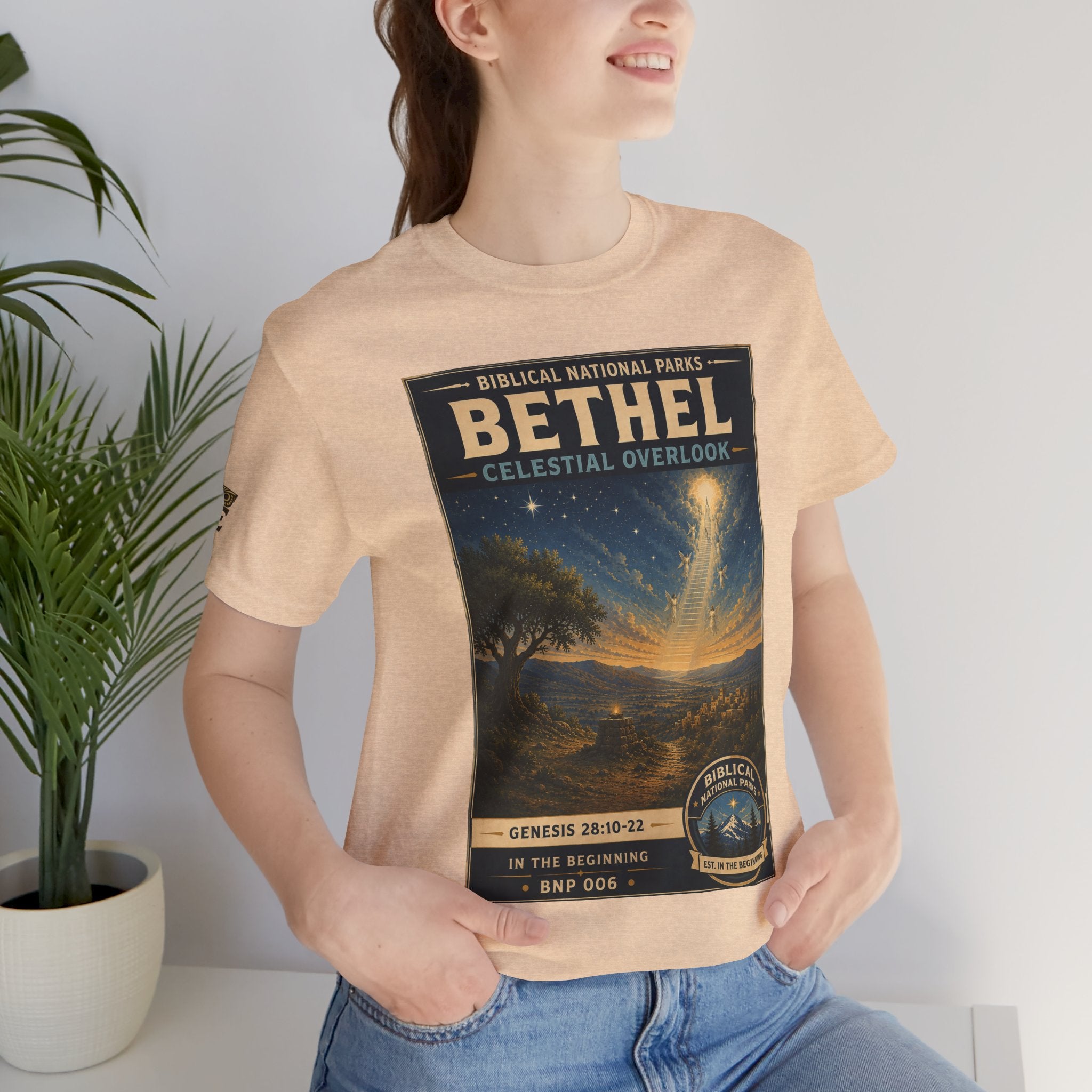 Biblical National Parks Collection I- In The Beginning #006/006 Genesis 28: 10-22 | Vintage nature poster Tee | Biblical national parks graphic shirt