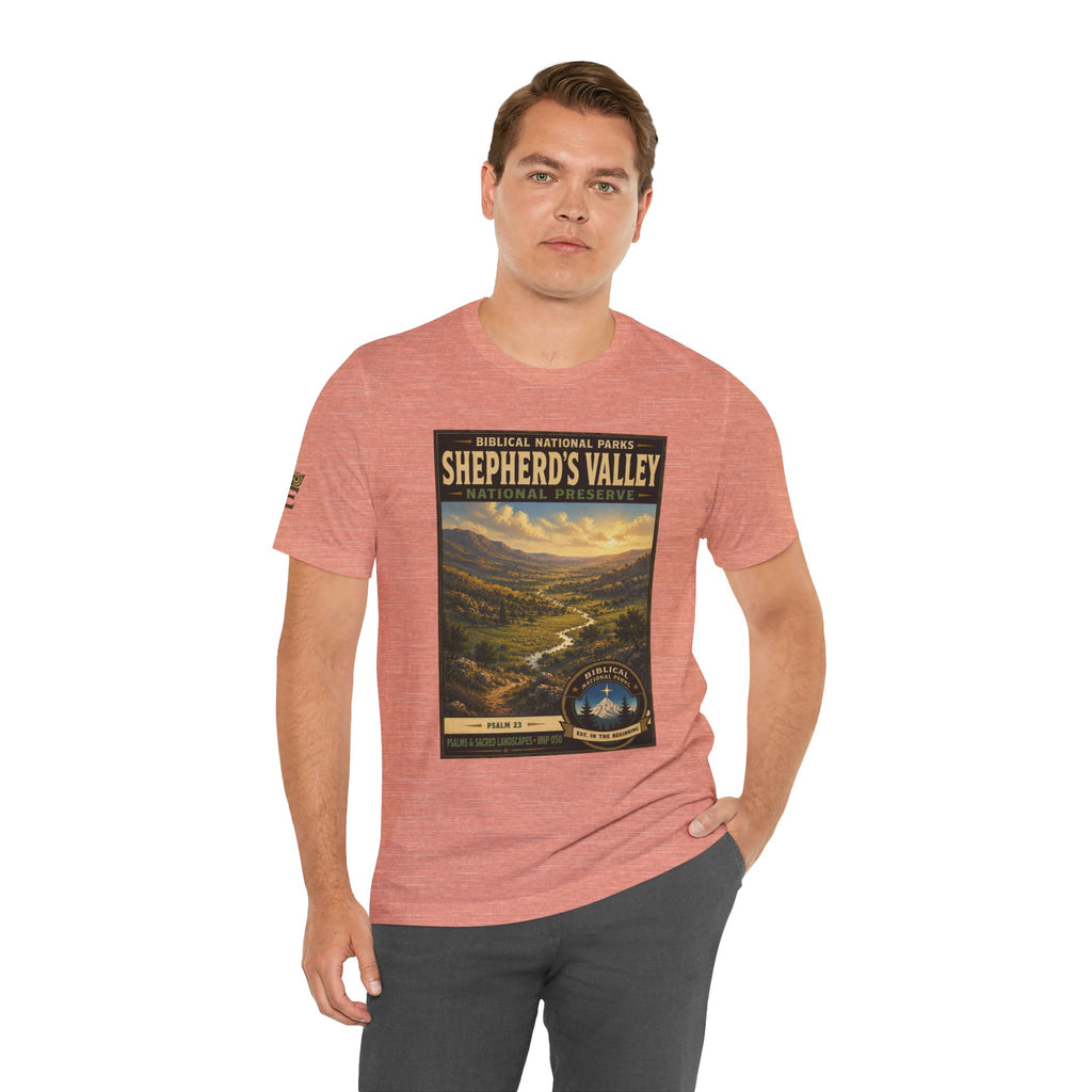 Biblical National Parks Collection IX- #050/054 -Psalms & Sacred Landscapes | Psalm 23 | Vintage nature poster Tee | Biblical national parks graphic shirt