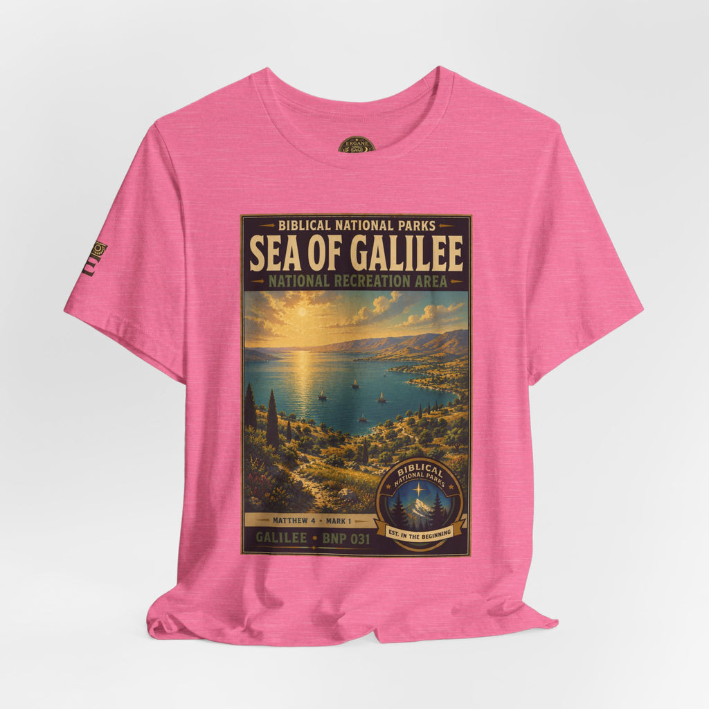 Biblical National Parks Collection VI- Galilee #031/035 Matthew 4 & Mark 1 | Vintage nature poster Tee | Biblical national parks graphic shirt