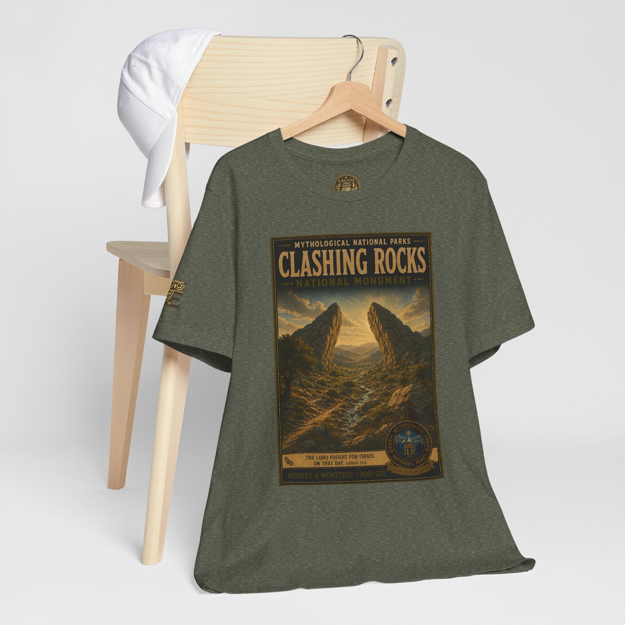 Mythological National Parks Collection III- #028-028 - Heros & Monsters | Vintage nature poster Tee | Mythological National Parks graphic shirt