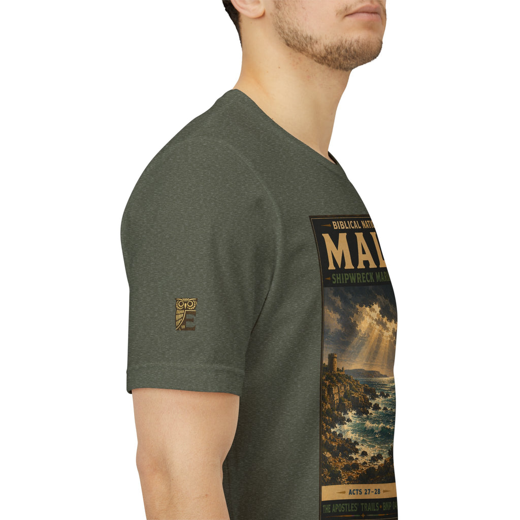 Biblical National Parks Collection VIII- The Apostles' Trails #049/049 | Acts 27-28 | Vintage nature poster Tee | Biblical national parks graphic shirt