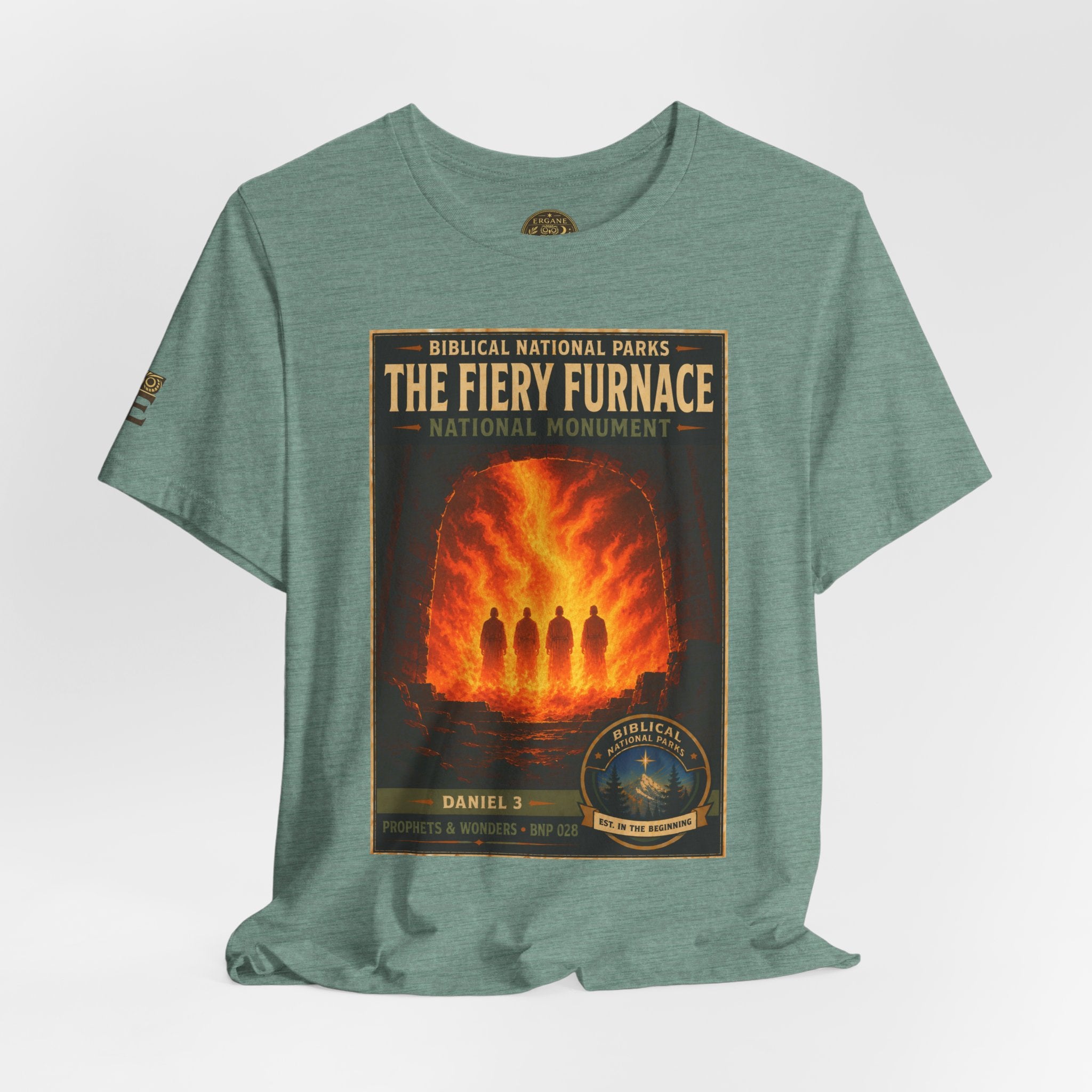 Biblical National Parks Collection V- Prophets & Wonders #028/030 Daniel 3 | Vintage nature poster Tee | Biblical national parks graphic shirt
