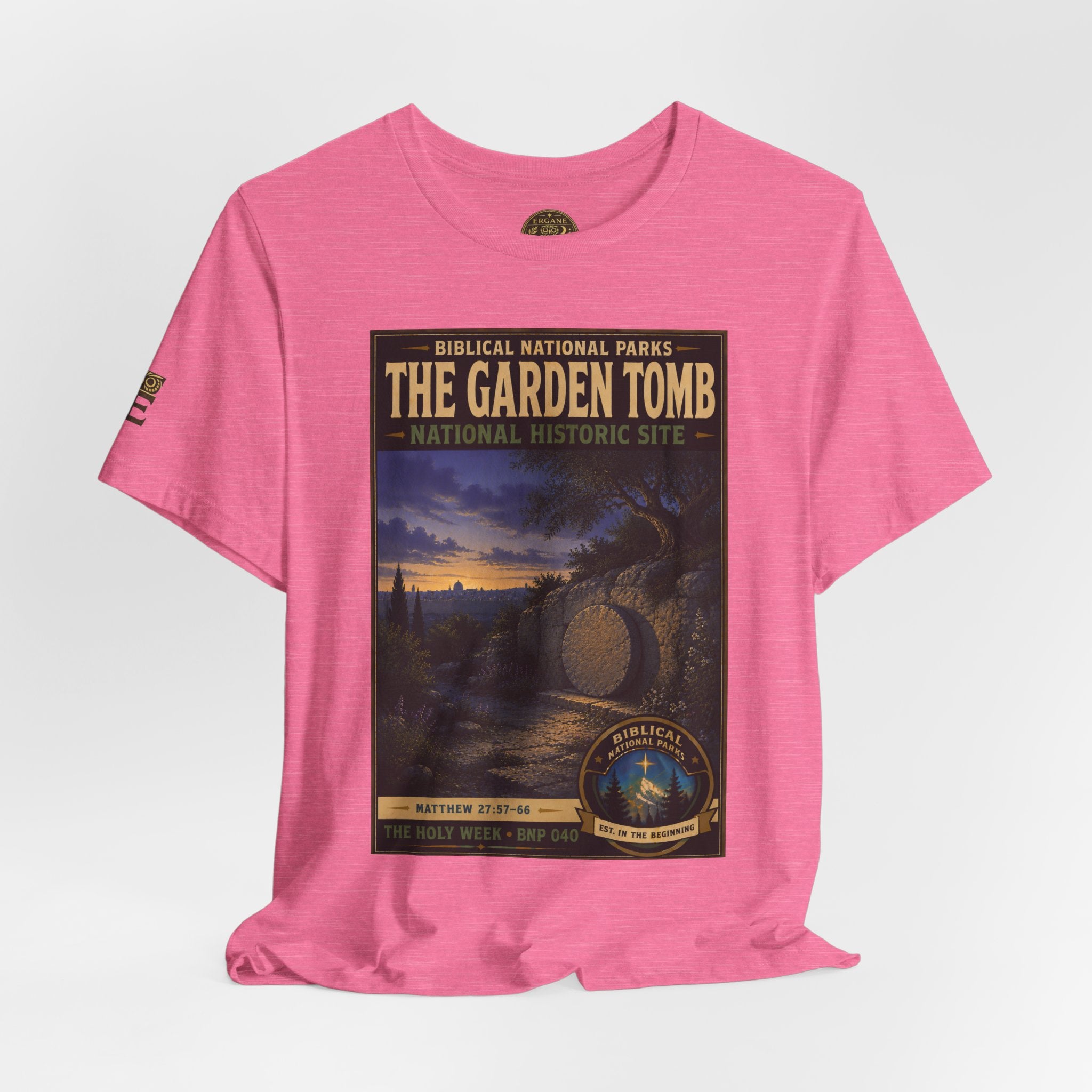 Biblical National Parks Collection VII- The Holy Week #040/041 | Matthew 27: 55-66 | Vintage nature poster Tee | Biblical national parks graphic shirt