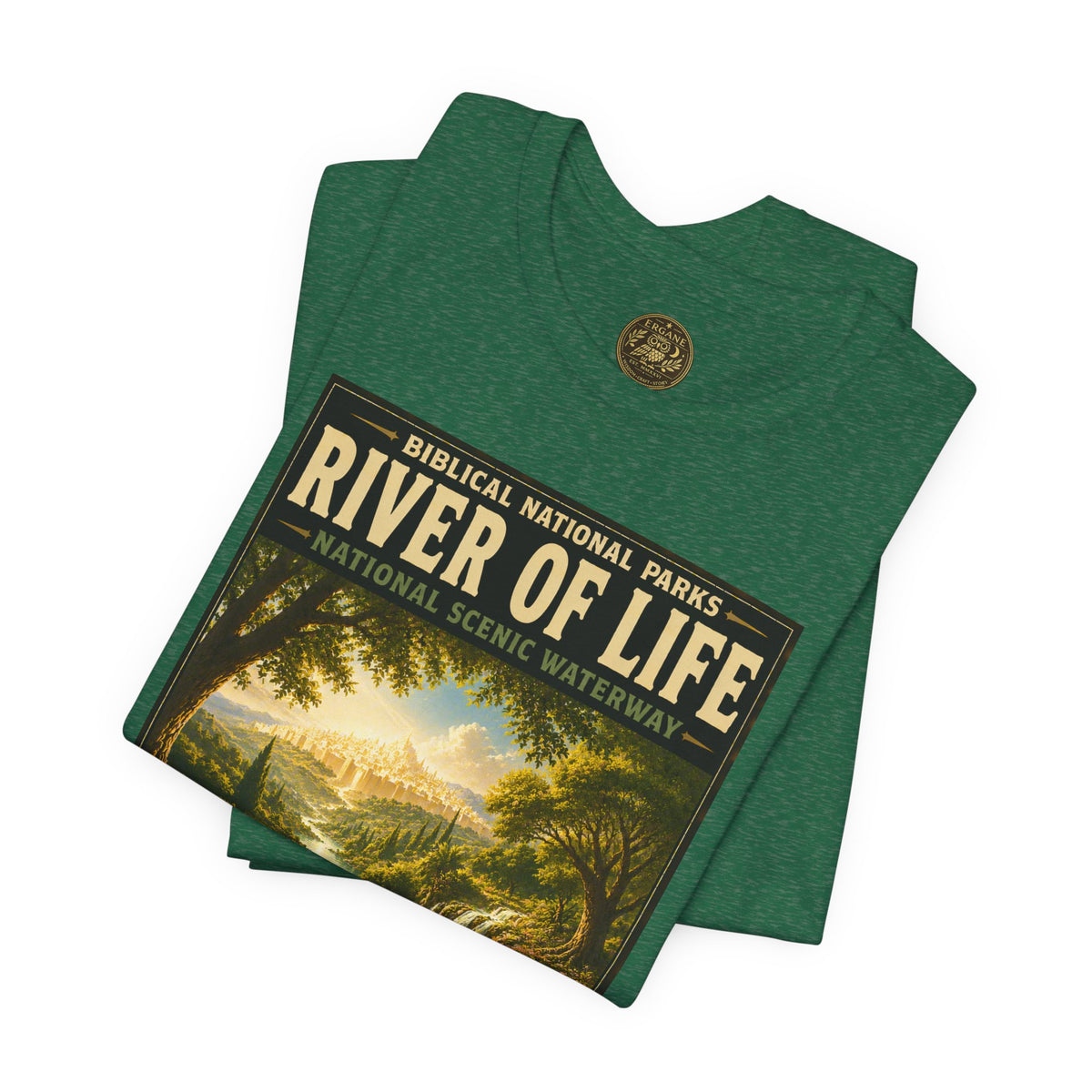 Biblical National Parks Collection X- #061/061 - Revelation: The Final Frontier | Revelation 22 | Vintage nature poster Tee | Biblical national parks graphic shirt 2