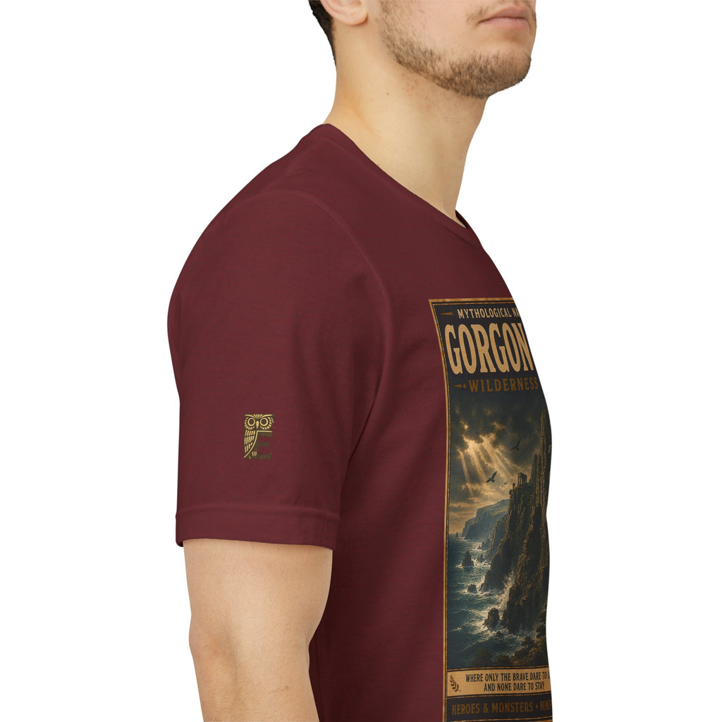 Mythological National Parks Collection III- #019-028 - Heros & Monsters | Vintage nature poster Tee | Mythological National Parks graphic shirt