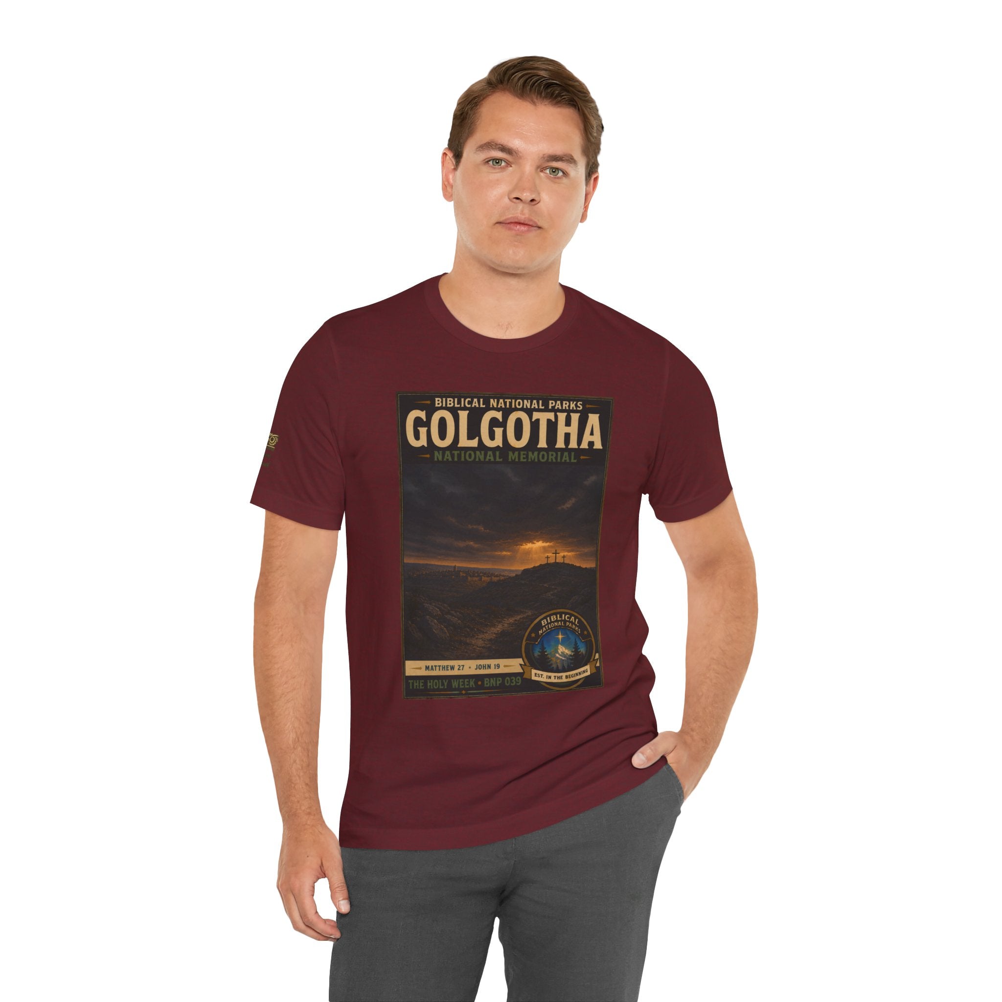 Biblical National Parks Collection VII- The Holy Week #039/041 | Matthew 27 - John 19 | Vintage nature poster Tee | Biblical national parks graphic shirt