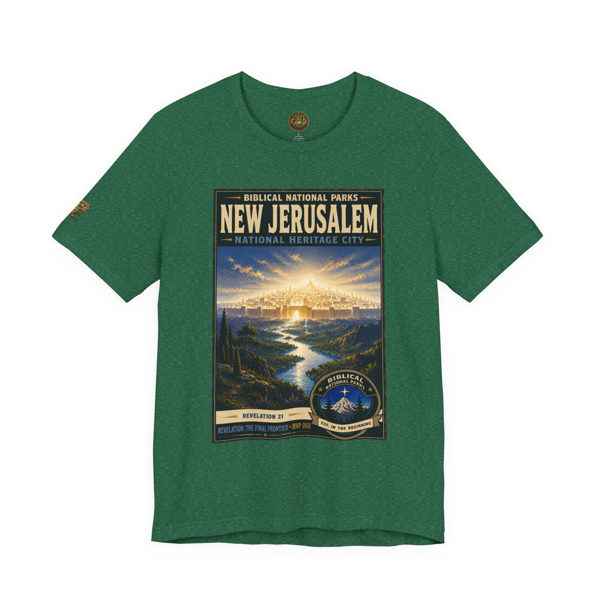 Biblical National Parks Collection X- #060/061 - Revelation: The Final Frontier | Revelation 21 | Vintage nature poster Tee | Biblical national parks graphic shirt 2