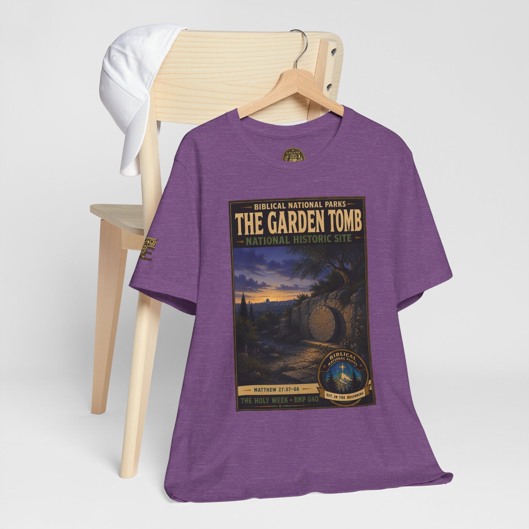 Biblical National Parks Collection VII- The Holy Week #040/041 | Matthew 27: 55-66 | Vintage nature poster Tee | Biblical national parks graphic shirt
