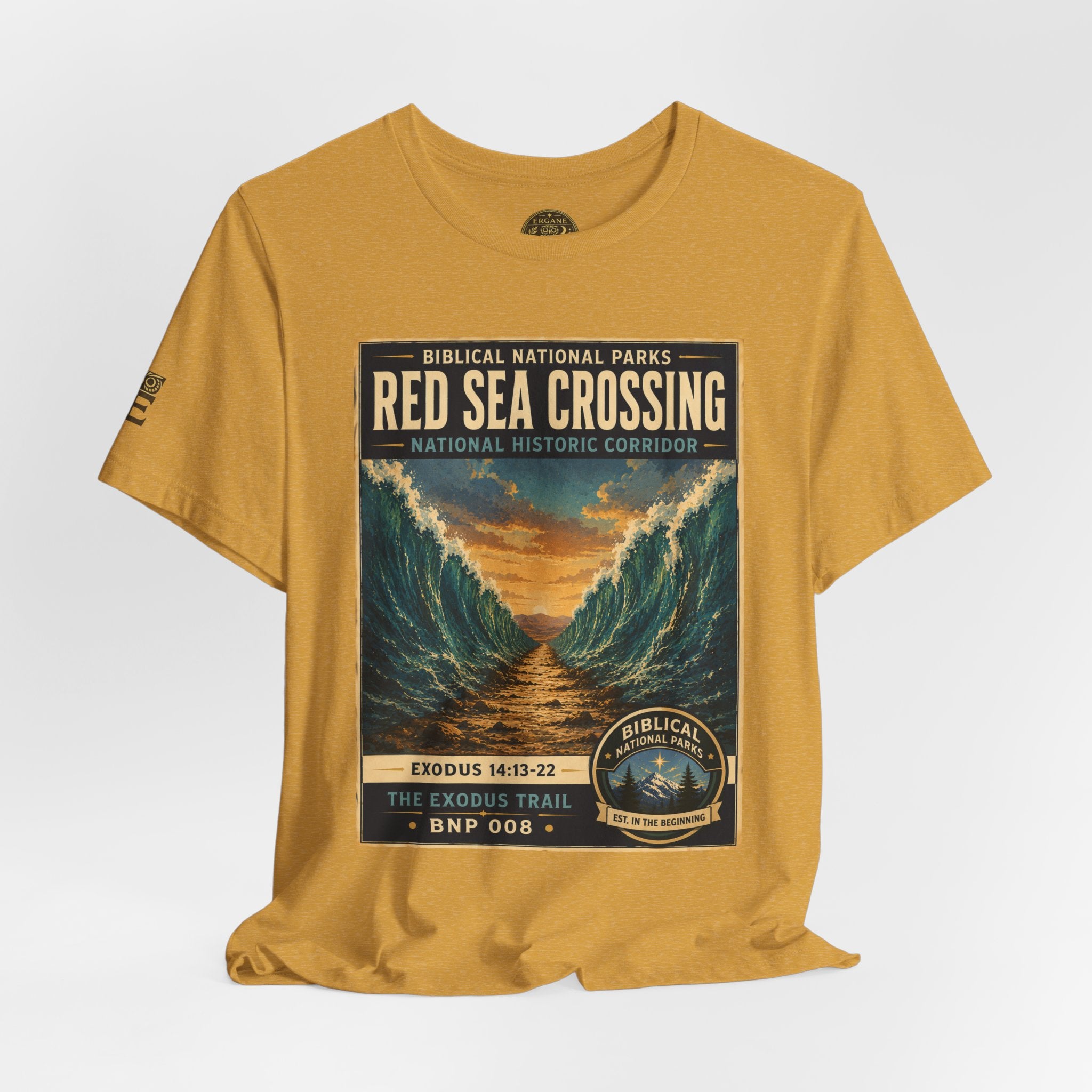 Biblical National Parks Collection II- The Exodus Trail #008/013 Exodus 14: 13-22 | Vintage nature poster Tee | Biblical national parks graphic shirt