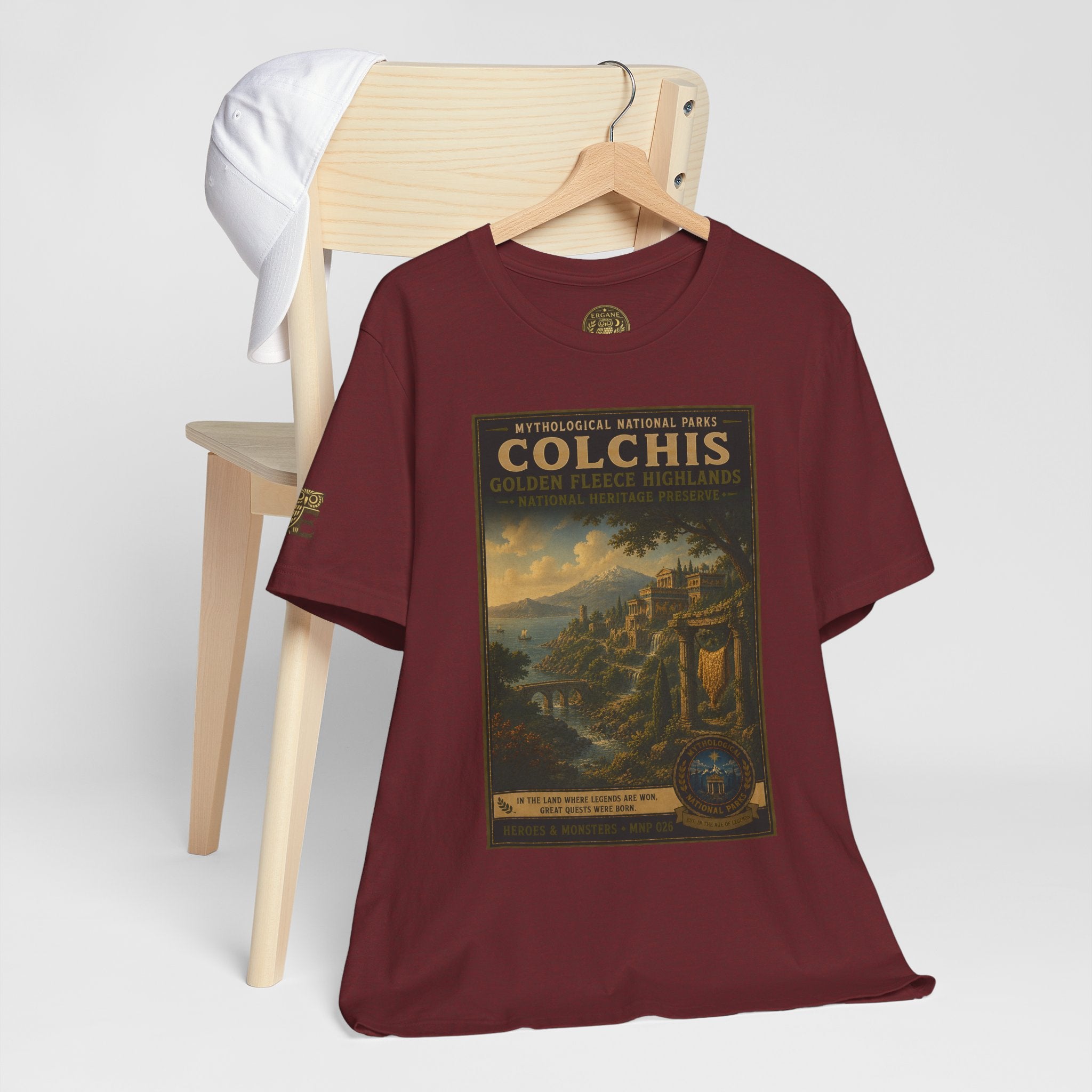 Mythological National Parks Collection III- #026-028 - Heros & Monsters | Vintage nature poster Tee | Mythological National Parks graphic shirt