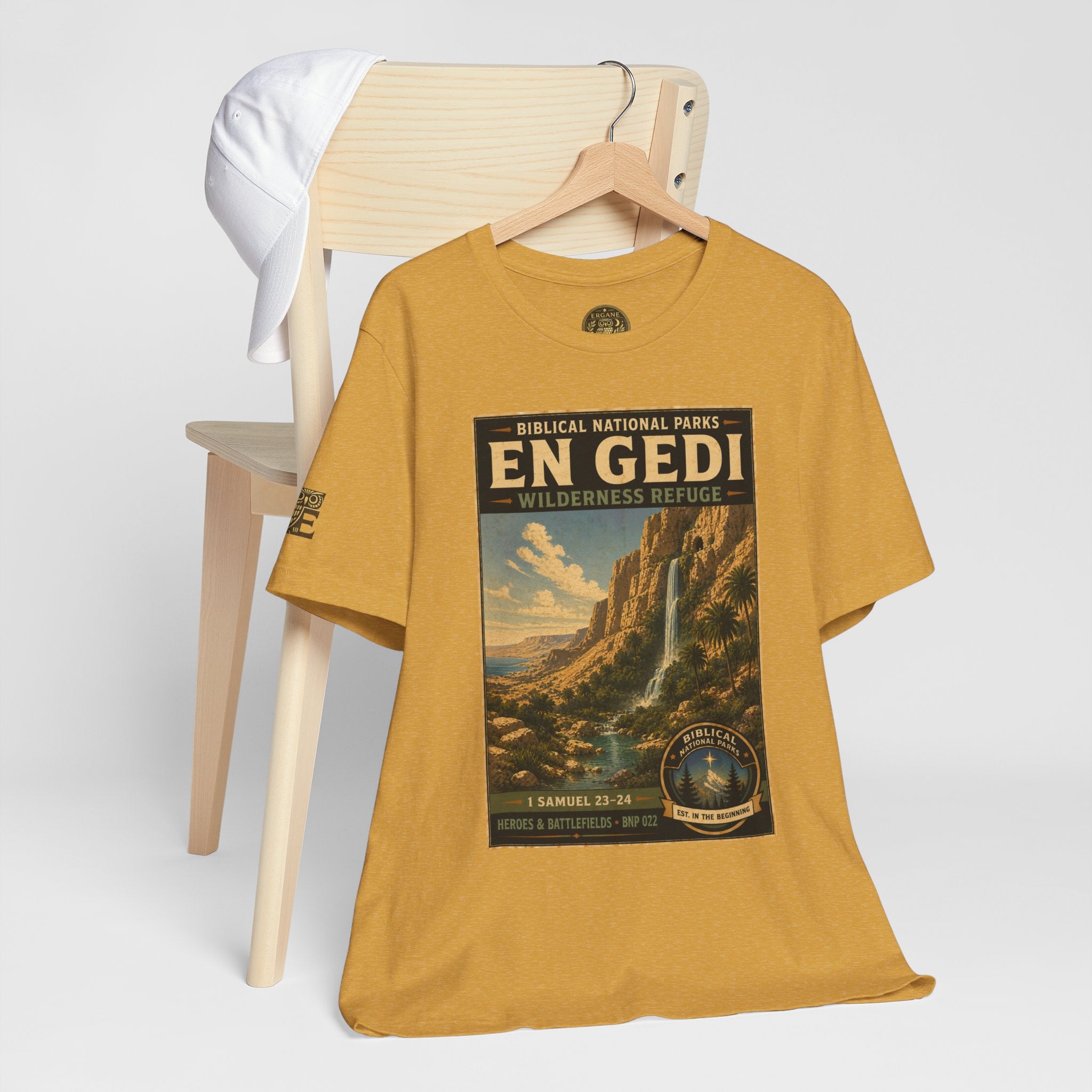 Biblical National Parks Collection IV- Heros & Battlefields #022/023 1 Samuel 23-24 | Vintage nature poster Tee | Biblical national parks graphic shirt