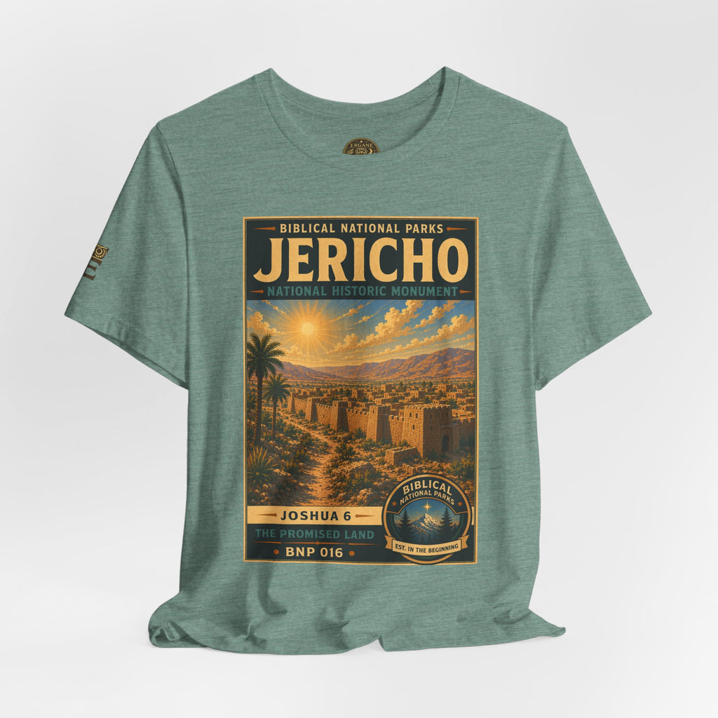Biblical National Parks Collection III- The Promised Land #016/018 Joshua 6 | Vintage nature poster Tee | Biblical national parks graphic shirt