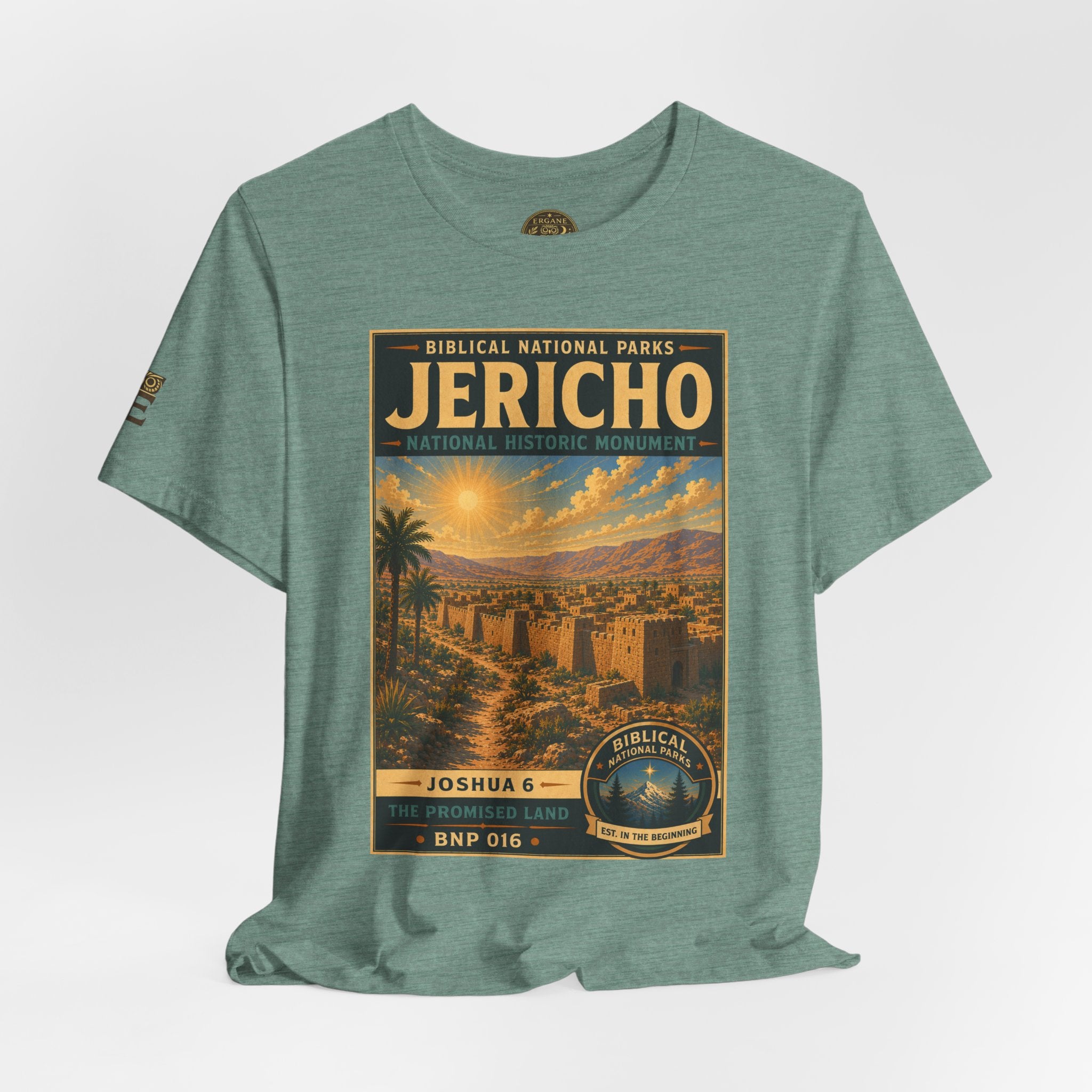 Biblical National Parks Collection III- The Promised Land #016/018 Joshua 6 | Vintage nature poster Tee | Biblical national parks graphic shirt