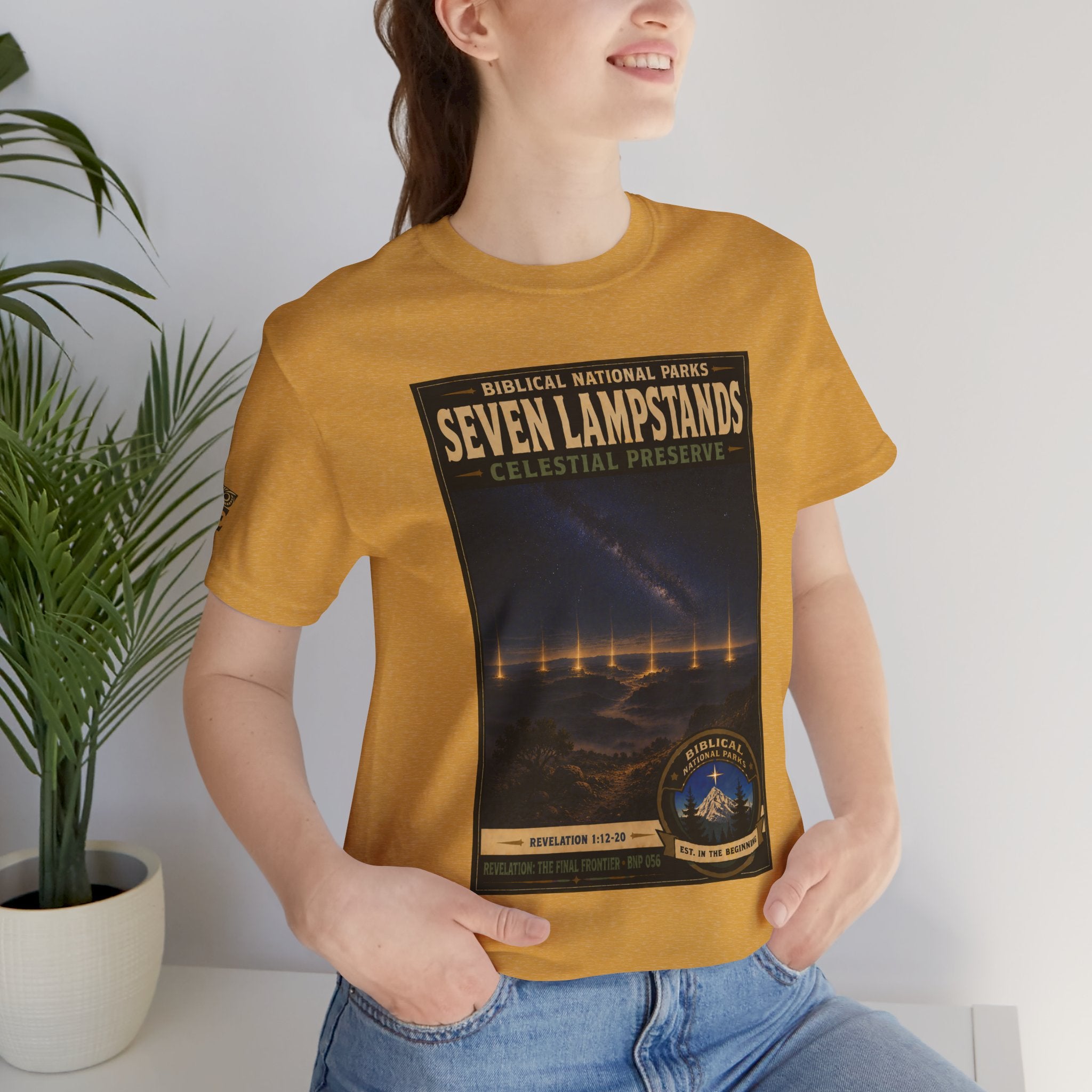 Biblical National Parks Collection X- #056/061 - Revelation: The Final Frontier | Revelation 1: 12-20 | Vintage nature poster Tee | Biblical national parks graphic shirt