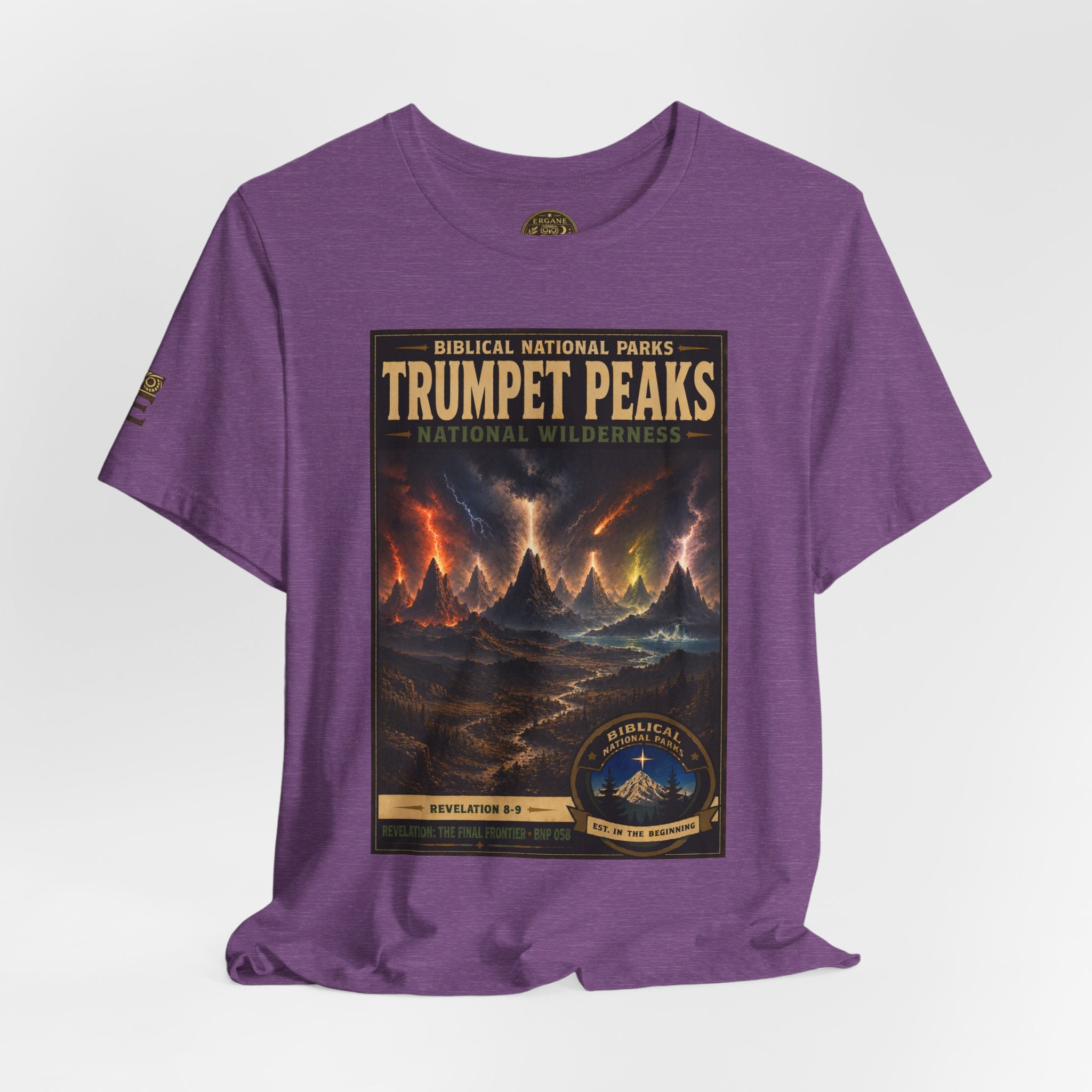 Biblical National Parks Collection X- #058/061 - Revelation: The Final Frontier | Revelation 8-9 | Vintage nature poster Tee | Biblical national parks graphic shirt
