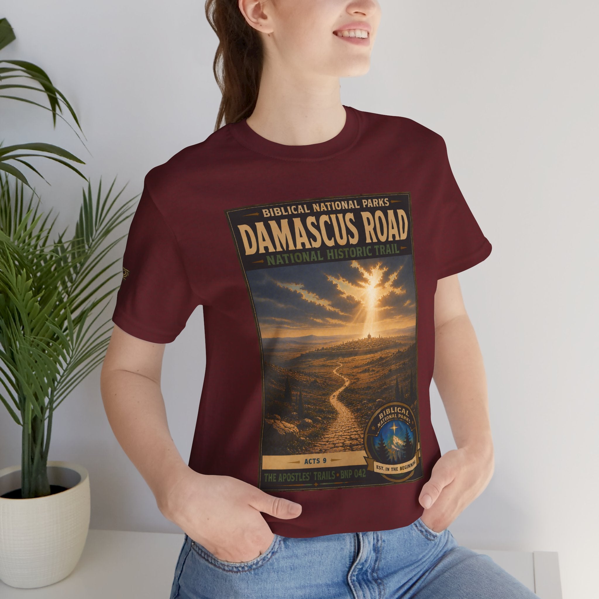 Biblical National Parks Collection VIII- The Apostles' Trails #042/049 | Acts 9 | Vintage nature poster Tee | Biblical national parks graphic shirt