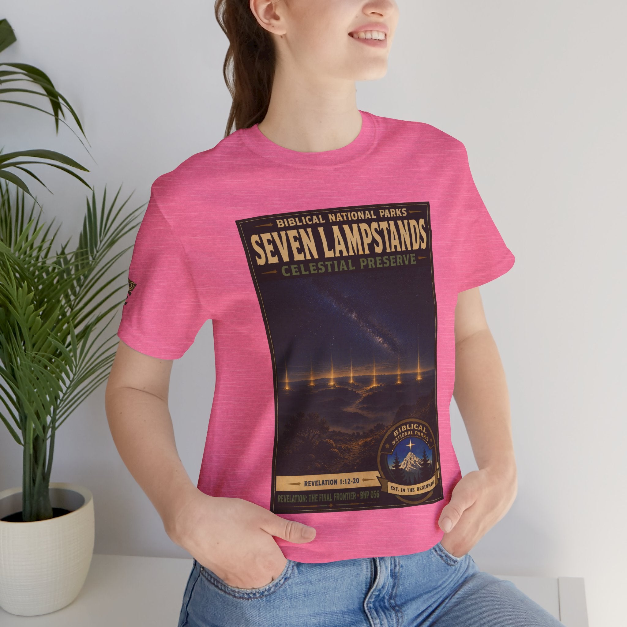 Biblical National Parks Collection X- #056/061 - Revelation: The Final Frontier | Revelation 1: 12-20 | Vintage nature poster Tee | Biblical national parks graphic shirt
