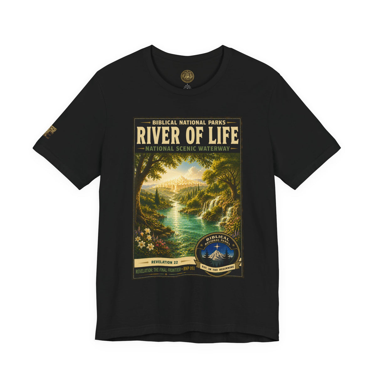 Biblical National Parks Collection X- #061/061 - Revelation: The Final Frontier | Revelation 22 | Vintage nature poster Tee | Biblical national parks graphic shirt 2