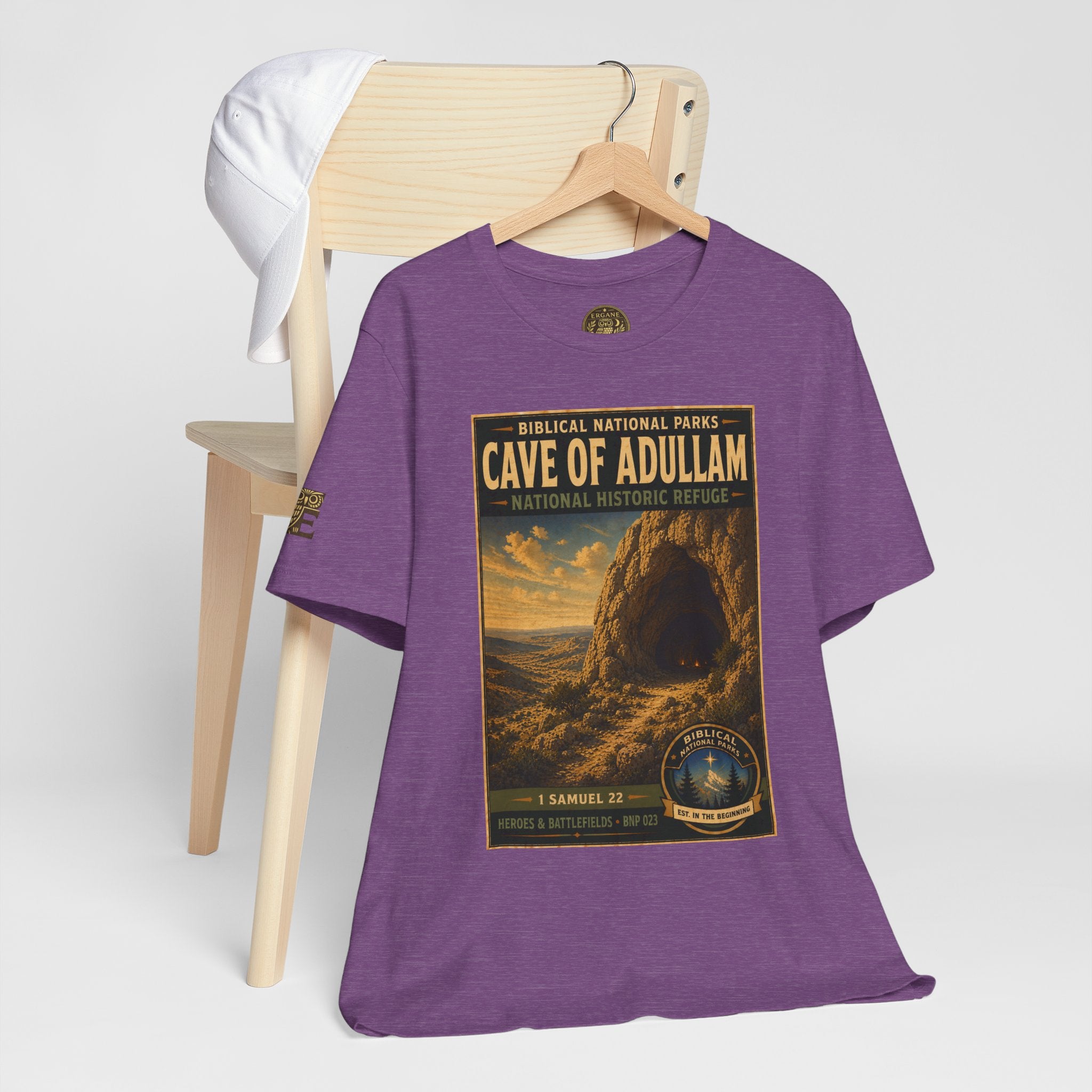 Biblical National Parks Collection IV- Heros & Battlefields #023/023 1 Samuel 22 | Vintage nature poster Tee | Biblical national parks graphic shirt