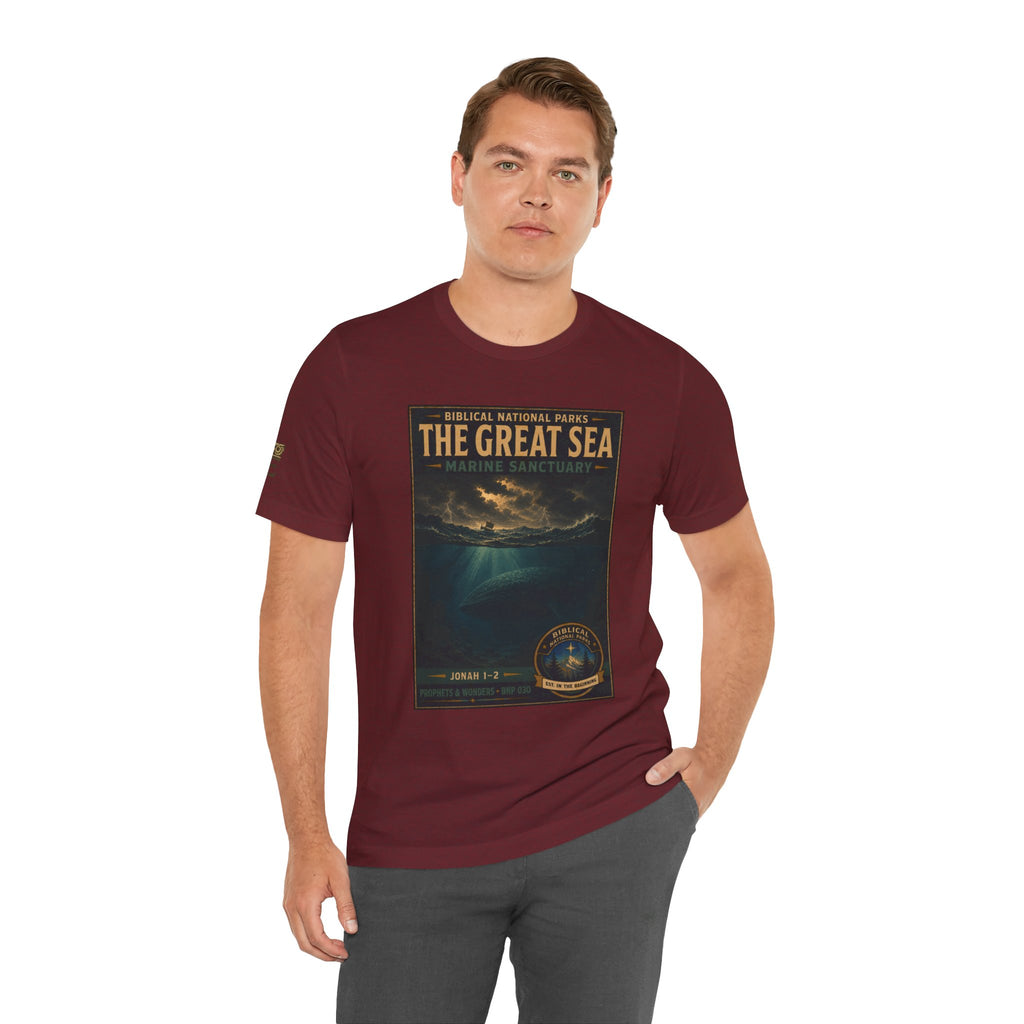 Biblical National Parks Collection V- Prophets & Wonders #030/030 Jonah 1-2 | Vintage nature poster Tee | Biblical national parks graphic shirt