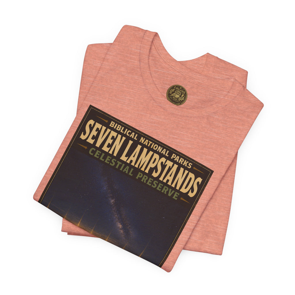 Biblical National Parks Collection X- #056/061 - Revelation: The Final Frontier | Revelation 1: 12-20 | Vintage nature poster Tee | Biblical national parks graphic shirt