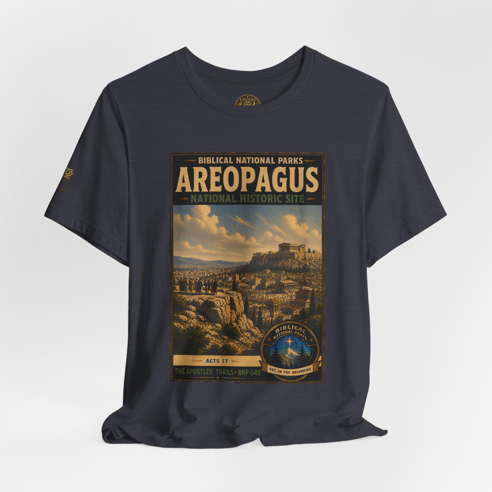 Biblical National Parks Collection VIII- The Apostles' Trails #046/049 | Acts 17 | Vintage nature poster Tee | Biblical national parks graphic shirt