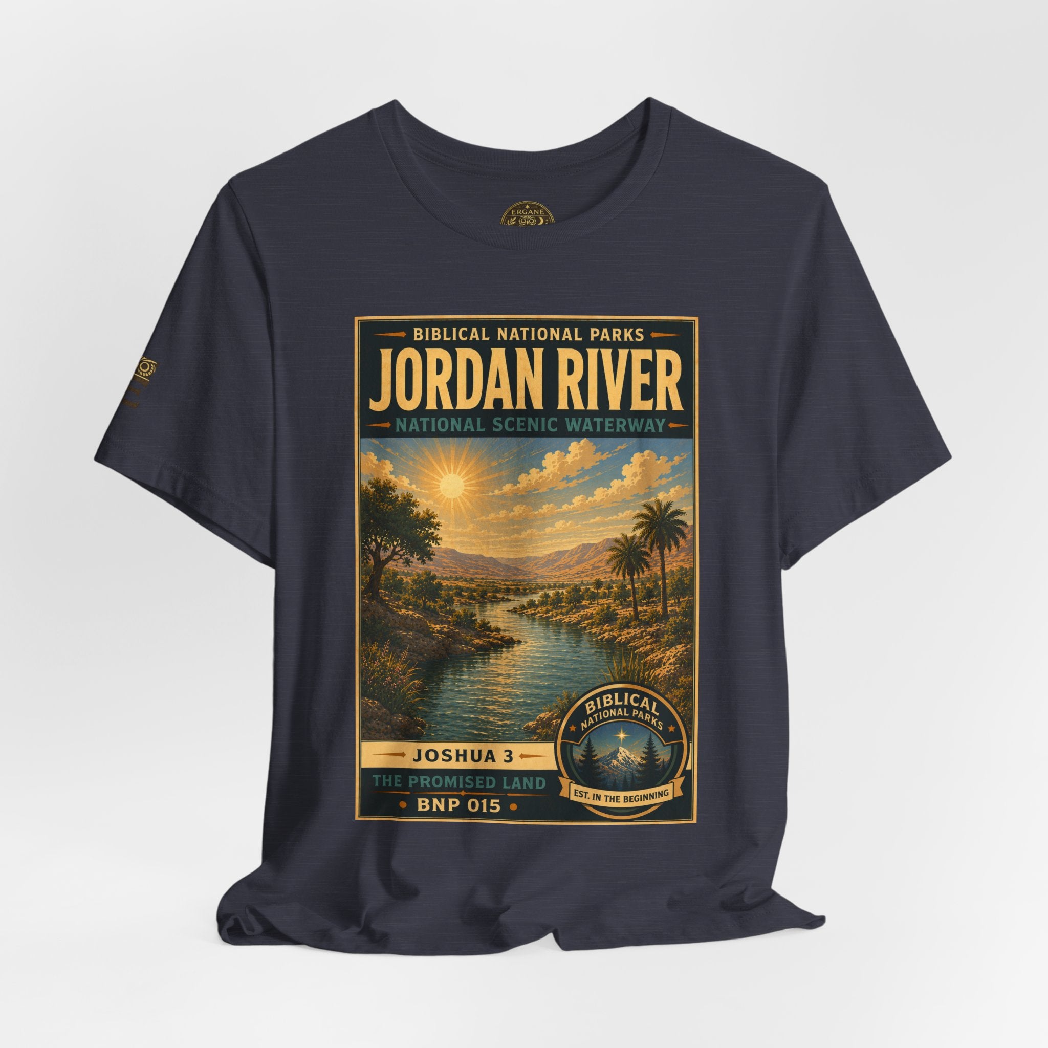 Biblical National Parks Collection III- The Promised Land #015/018 Joshua 3 | Vintage nature poster Tee | Biblical national parks graphic shirt