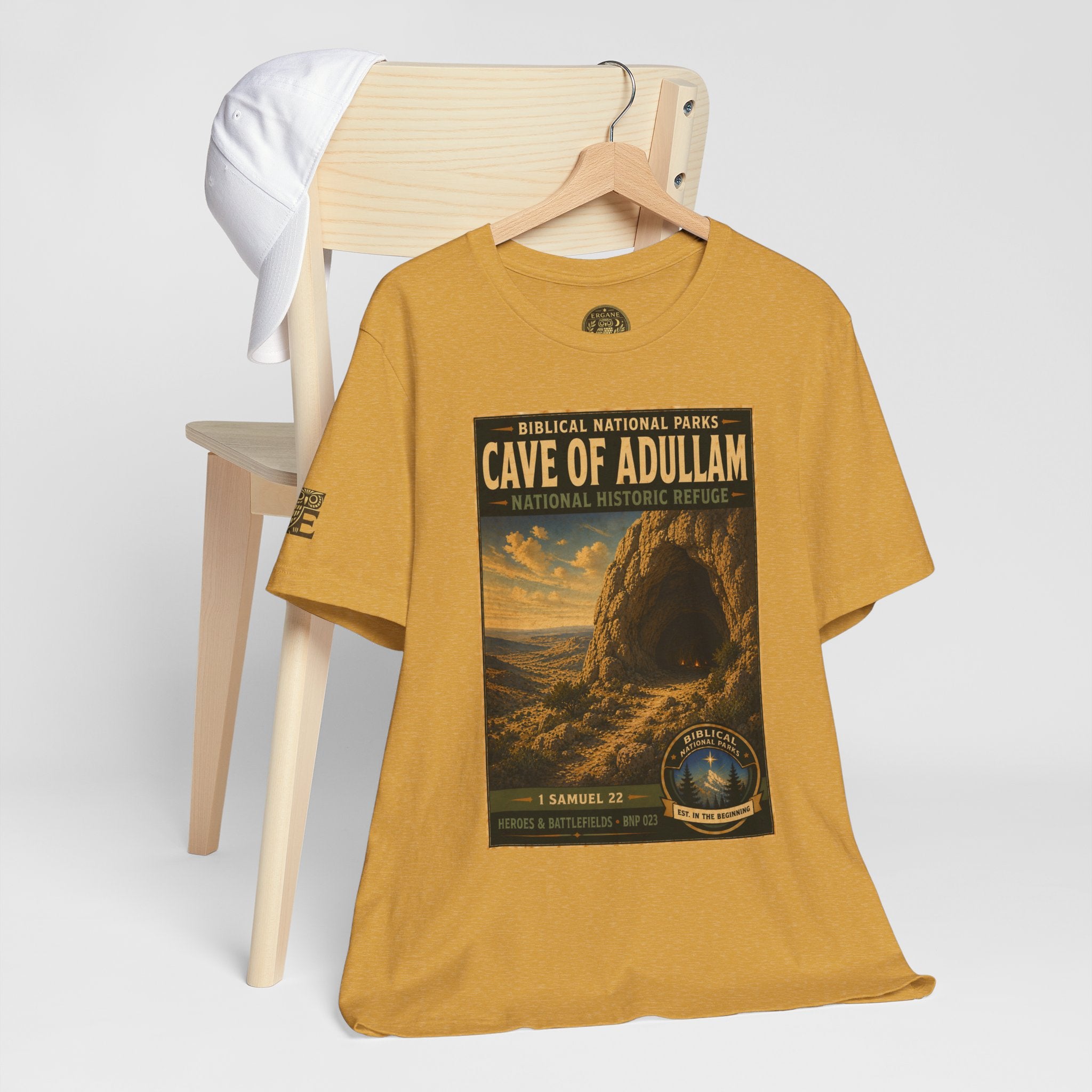 Biblical National Parks Collection IV- Heros & Battlefields #023/023 1 Samuel 22 | Vintage nature poster Tee | Biblical national parks graphic shirt