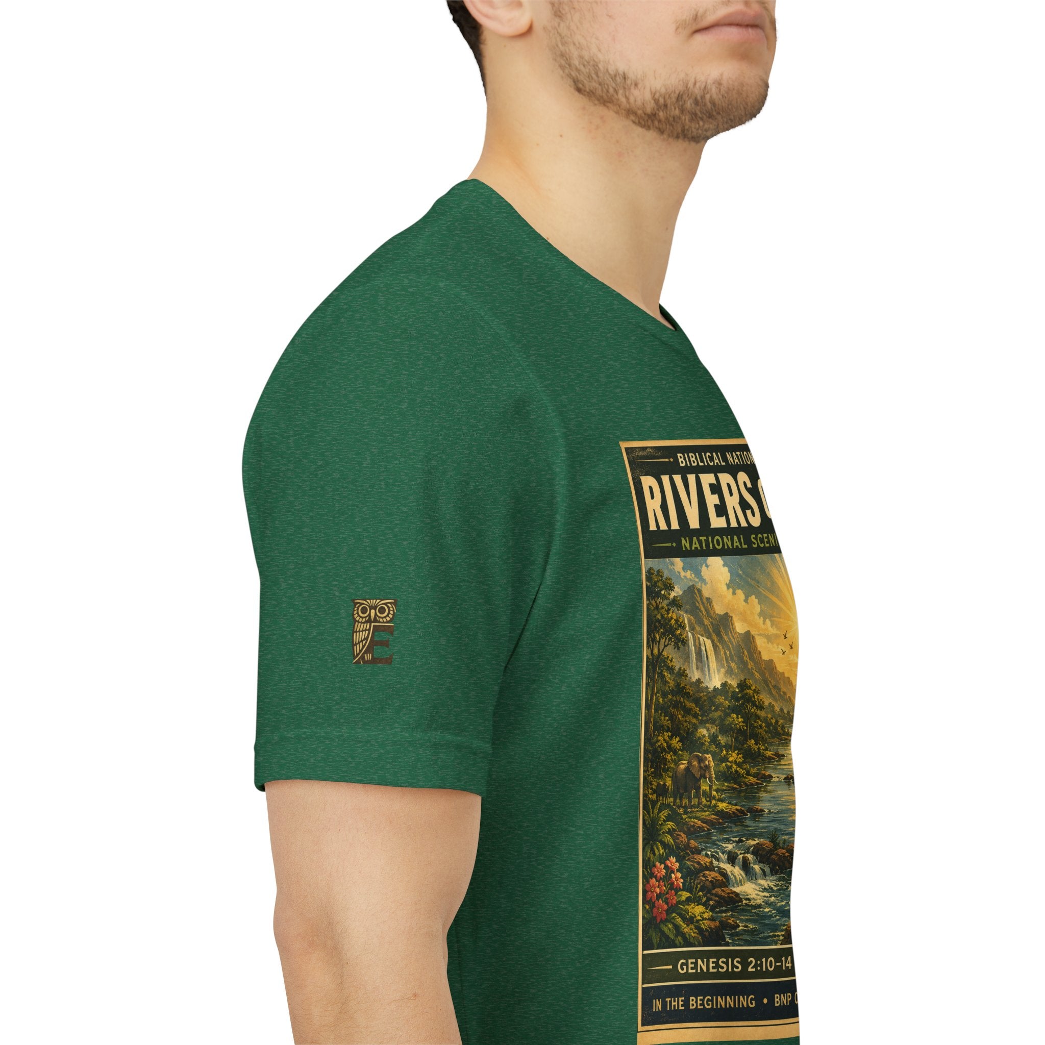 Biblical National Parks Collection I- In The Beginning #003/006 Genesis 2:10-14 | Vintage nature poster Tee | Biblical national parks graphic shirt