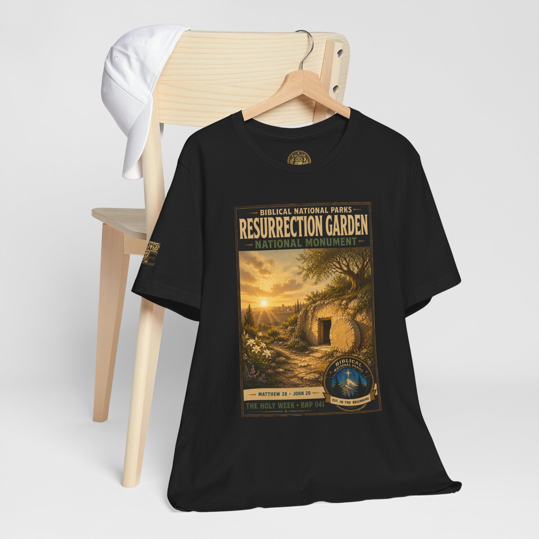 Biblical National Parks Collection VII- The Holy Week #041/041 | Matthew 28 - John 20 | Vintage nature poster Tee | Biblical national parks graphic shirt