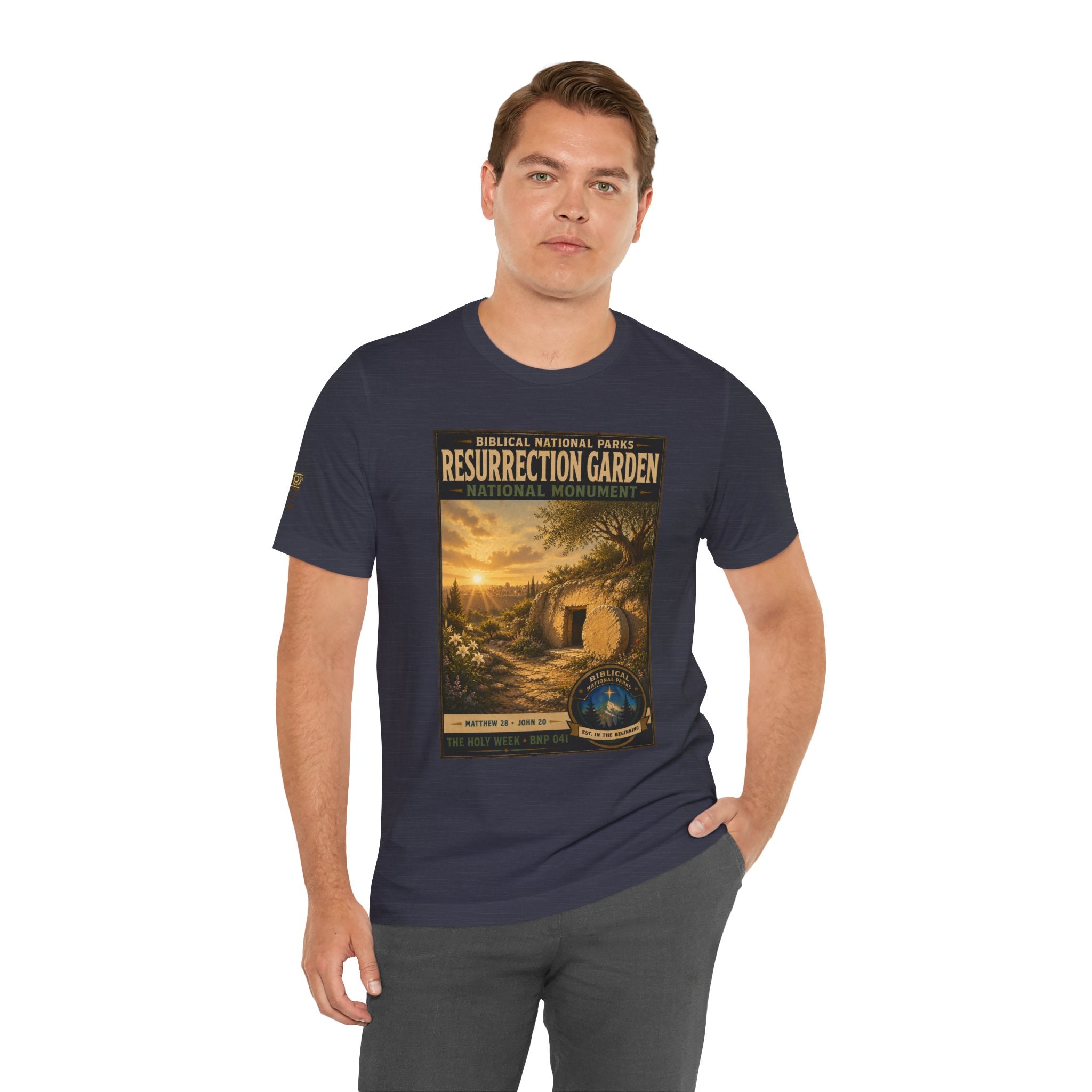 Biblical National Parks Collection VII- The Holy Week #041/041 | Matthew 28 - John 20 | Vintage nature poster Tee | Biblical national parks graphic shirt