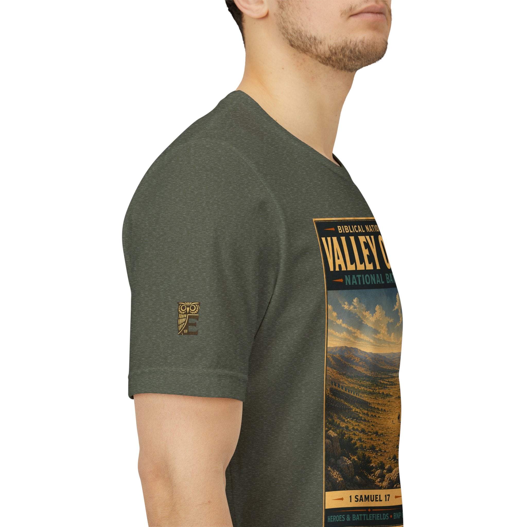 Biblical National Parks Collection IV- Heros & Battlefields #019/023 1 Samuel 17 | Vintage nature poster Tee | Biblical national parks graphic shirt