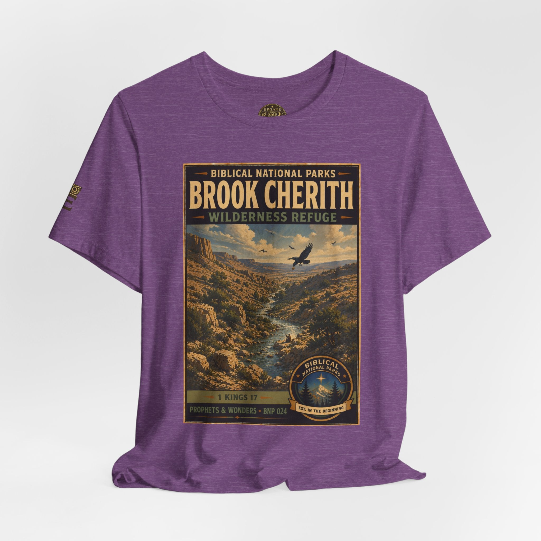 Biblical National Parks Collection V- Prophets & Wonders #024/030 1 Kings 17 | Vintage nature poster Tee | Biblical national parks graphic shirt