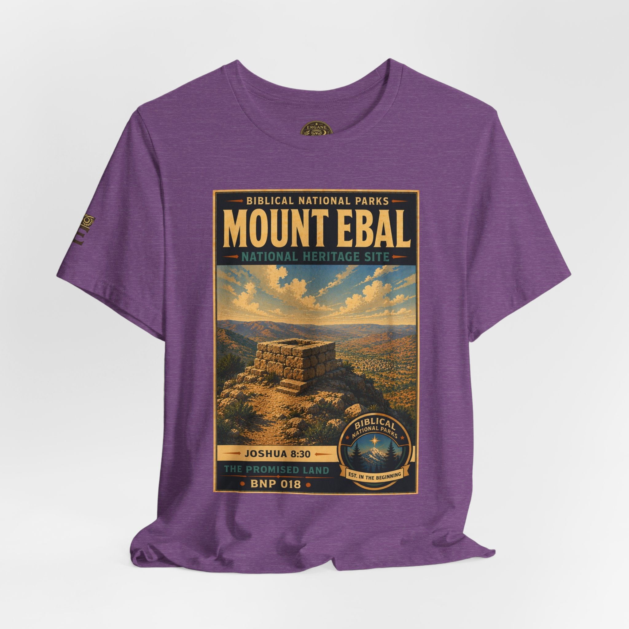 Biblical National Parks Collection III- The Promised Land #018/018 Joshua 8: 30 | Vintage nature poster Tee | Biblical national parks graphic shirt