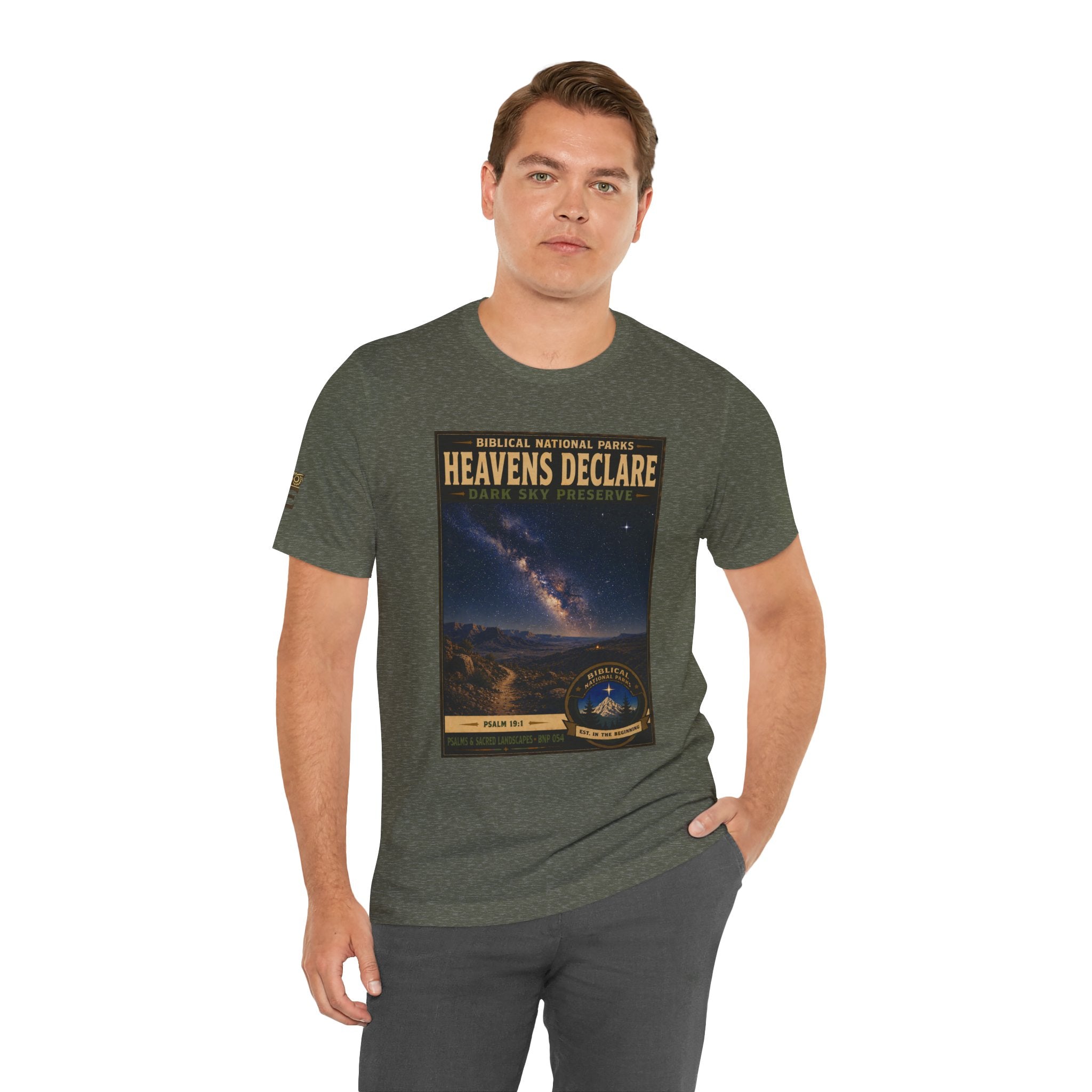 Biblical National Parks Collection IX- #054/054 -Psalms & Sacred Landscapes | Psalm 19:1 | Vintage nature poster Tee | Biblical national parks graphic shirt
