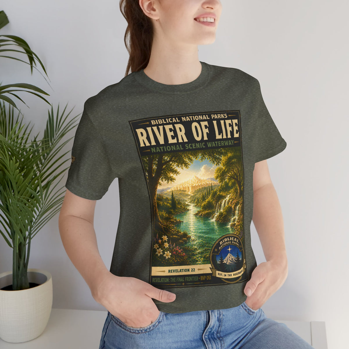 Biblical National Parks Collection X- #061/061 - Revelation: The Final Frontier | Revelation 22 | Vintage nature poster Tee | Biblical national parks graphic shirt 2