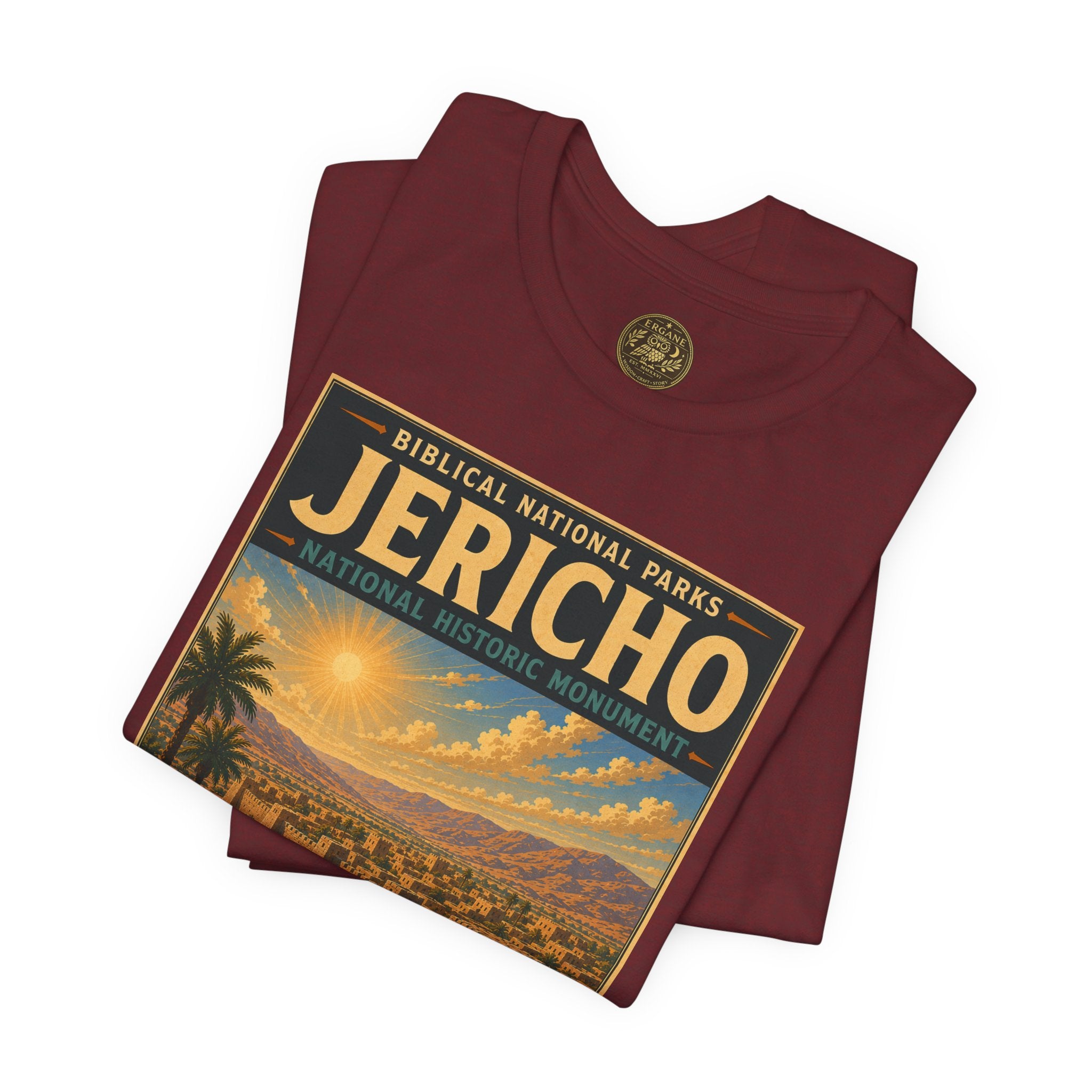 Biblical National Parks Collection III- The Promised Land #016/018 Joshua 6 | Vintage nature poster Tee | Biblical national parks graphic shirt