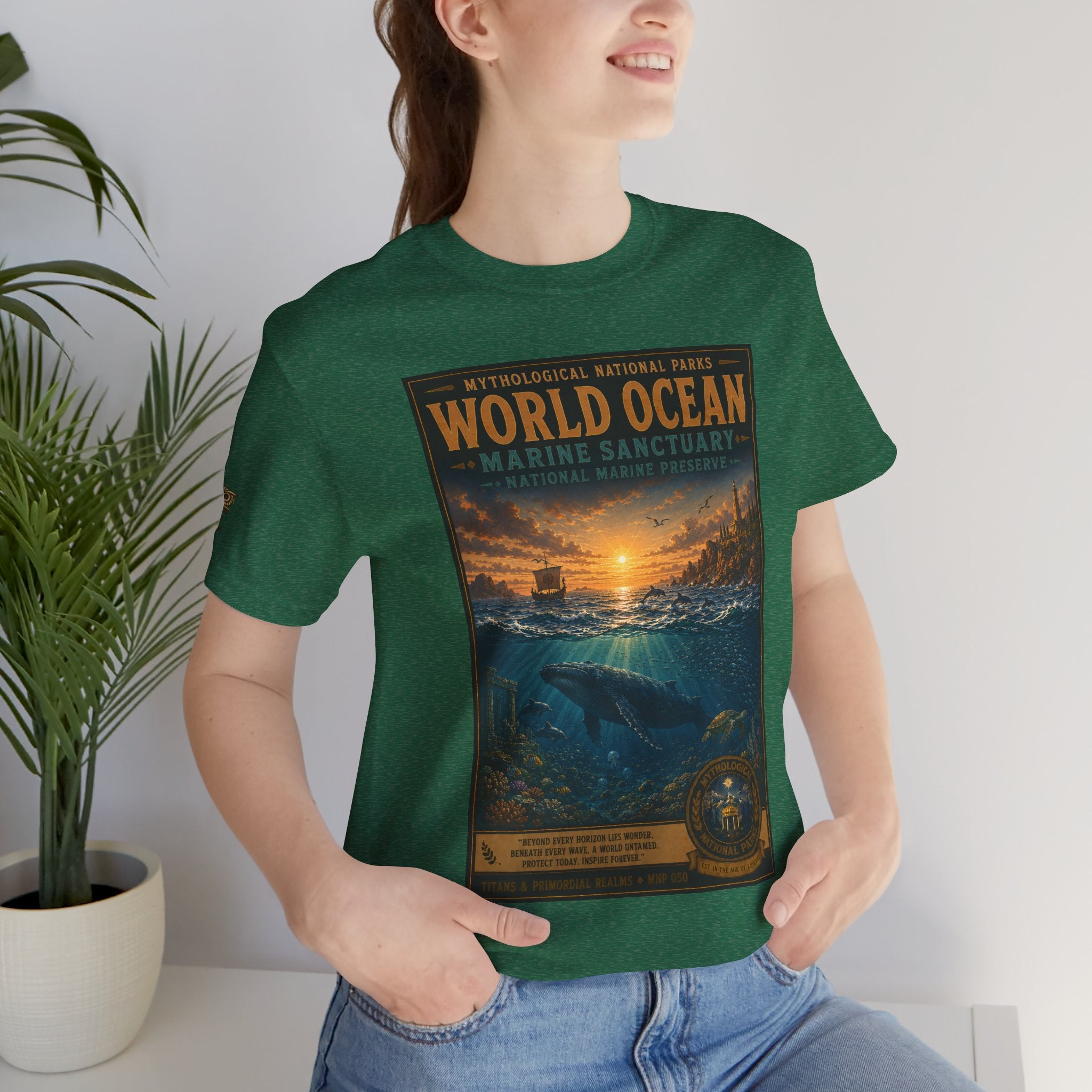 Mythological National Parks COLLECTION V- #050-050 TITANS & PRIMORDIAL REALMS | Vintage nature poster Tee | Mythological National Parks graphic shirt